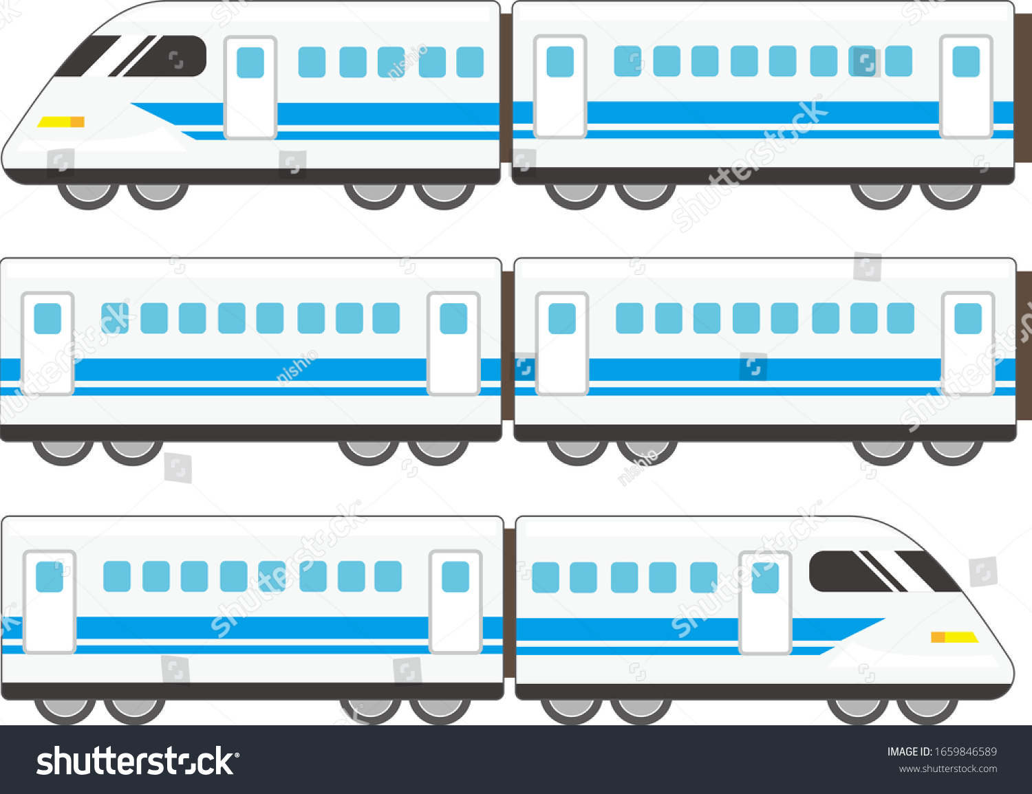 Train Vector Illustration Vehicle Icon Shinkansen Stock Vector (Royalty