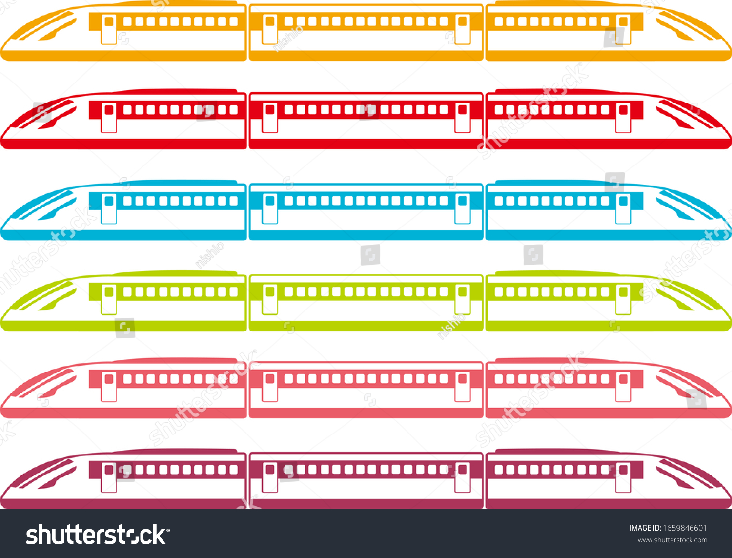 Train Vector Illustration Vehicle Icon Shinkansen Stock Vector (Royalty