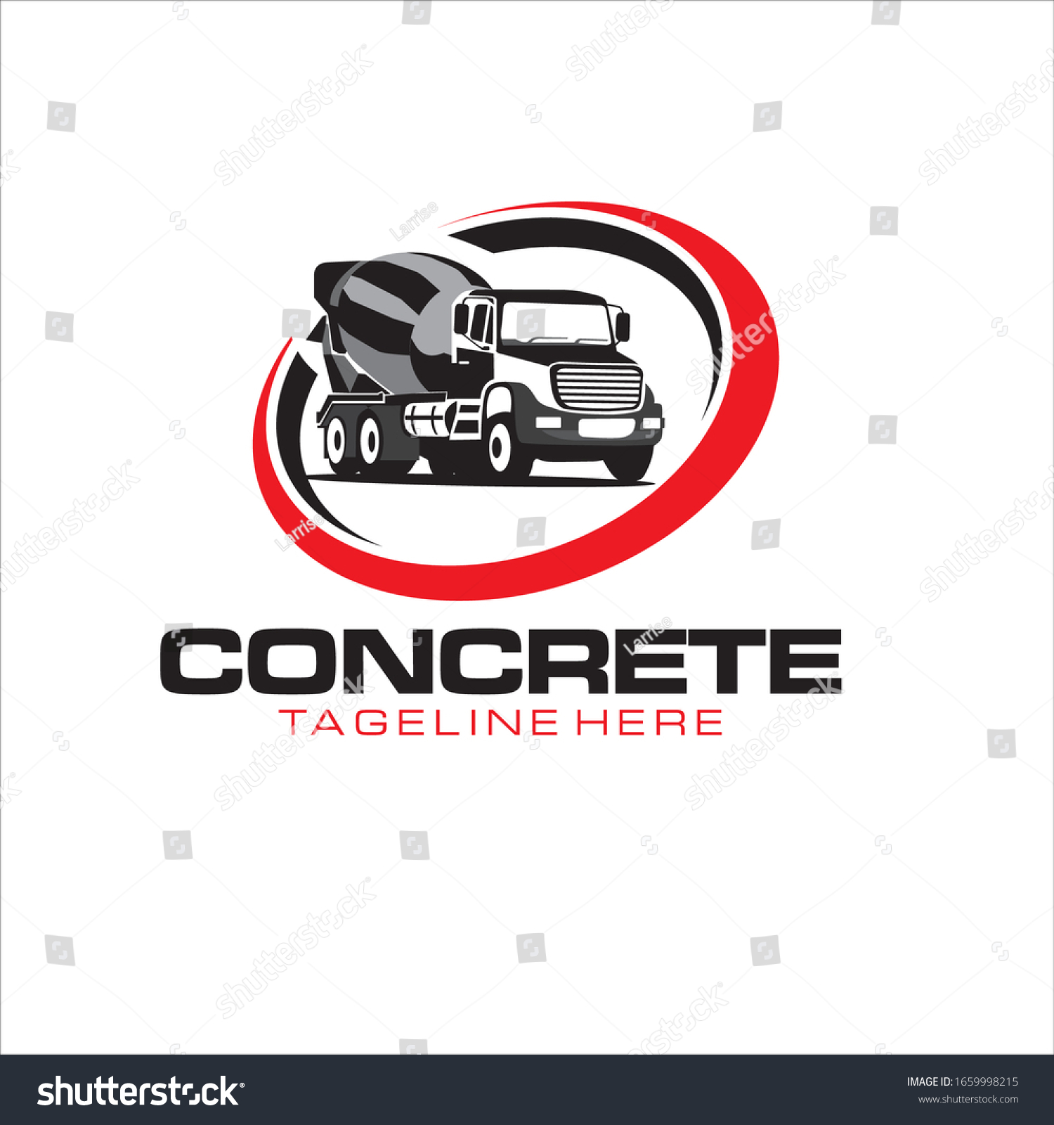 Creative Concrete Mixer Truck Logo Vector Stock Vector (Royalty Free ...