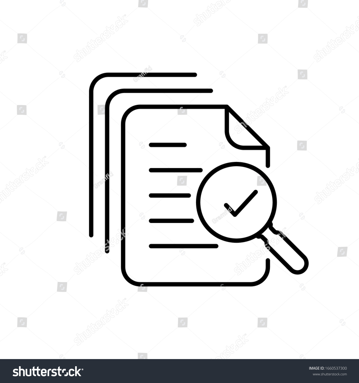 Magnifying Glass Like Check Assess Scrutiny Stock Vector (Royalty Free ...