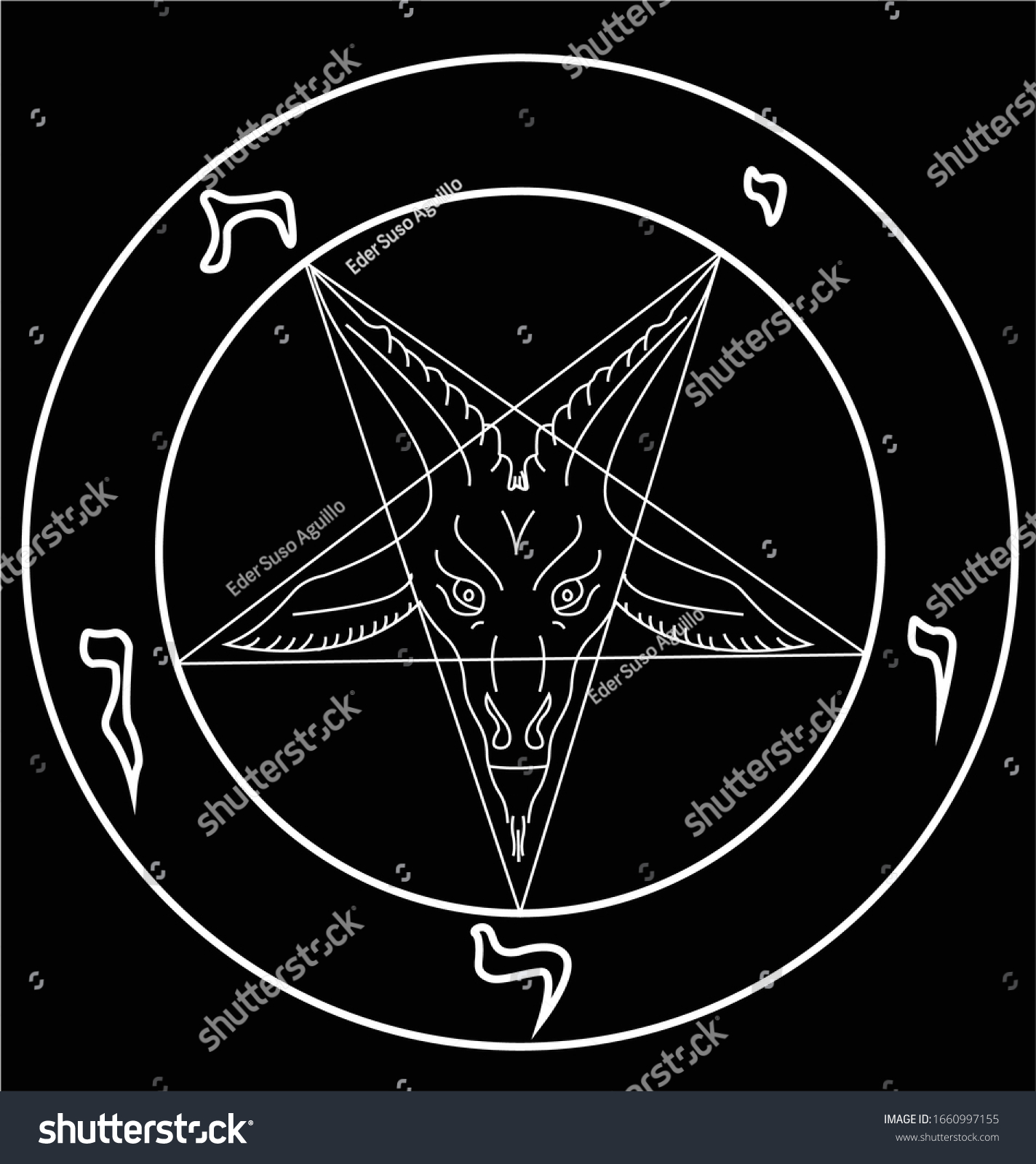 Vector Image Ancient Baphomet Print All Stock Vector (Royalty Free ...