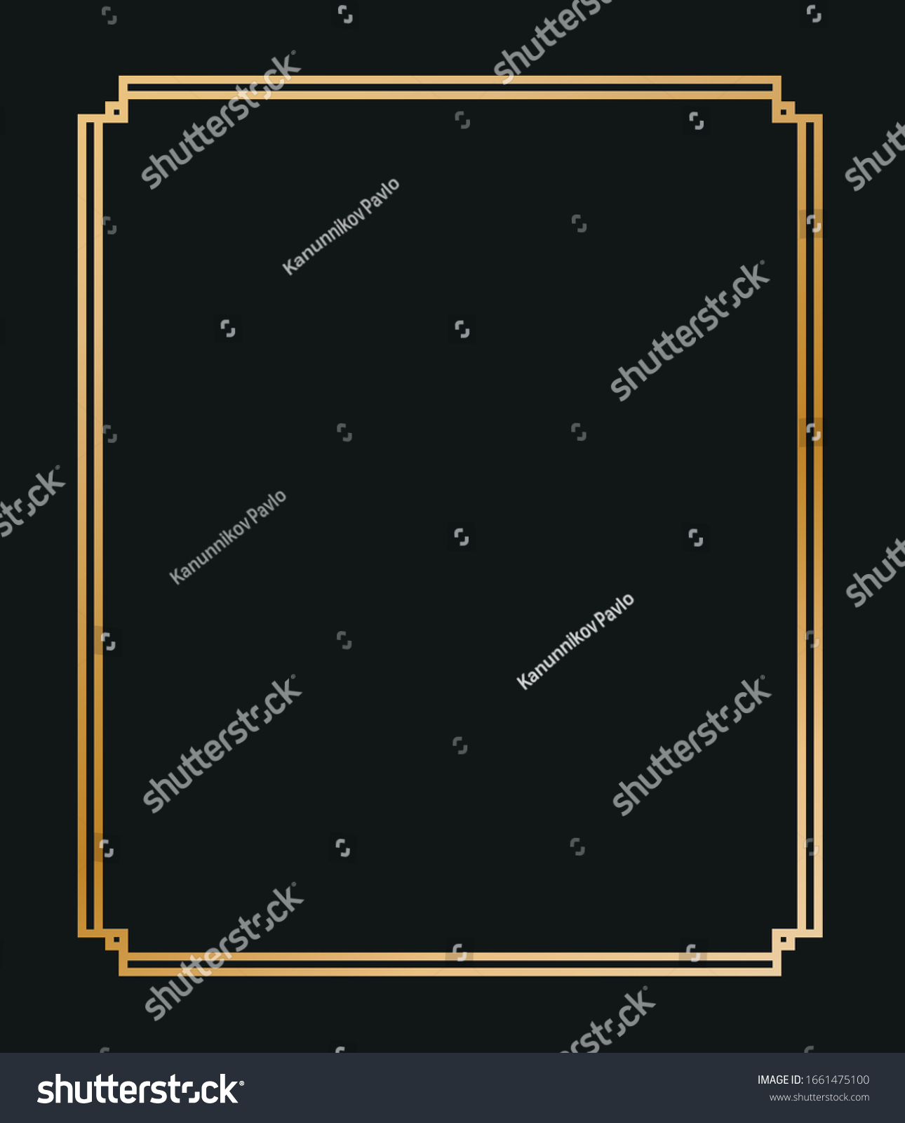 Vector Illustration Art Deco Borders Frames Stock Vector (Royalty Free ...