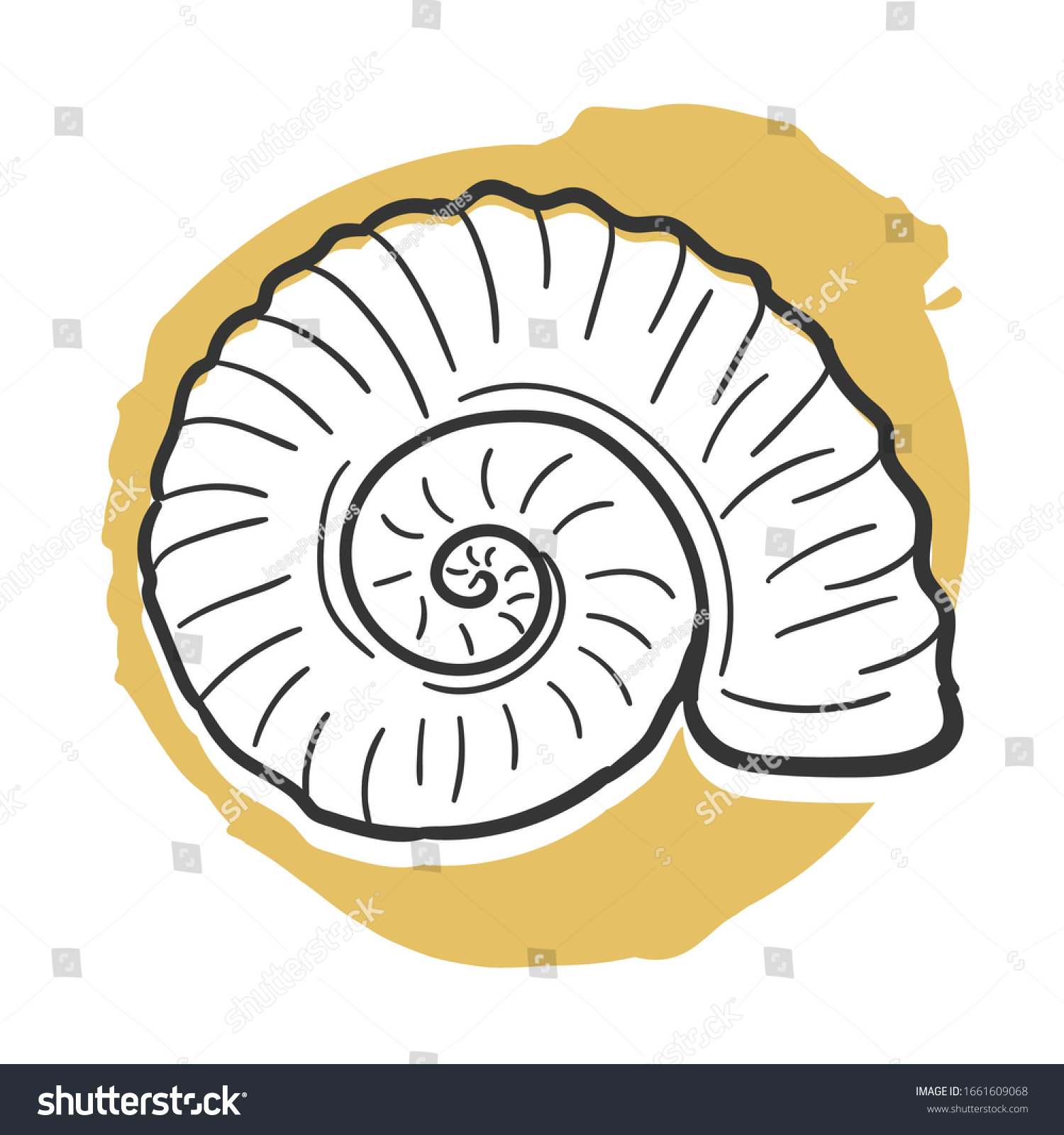 Fossil Archeology Traditional Doodle Icons Sketch Stock Vector Royalty