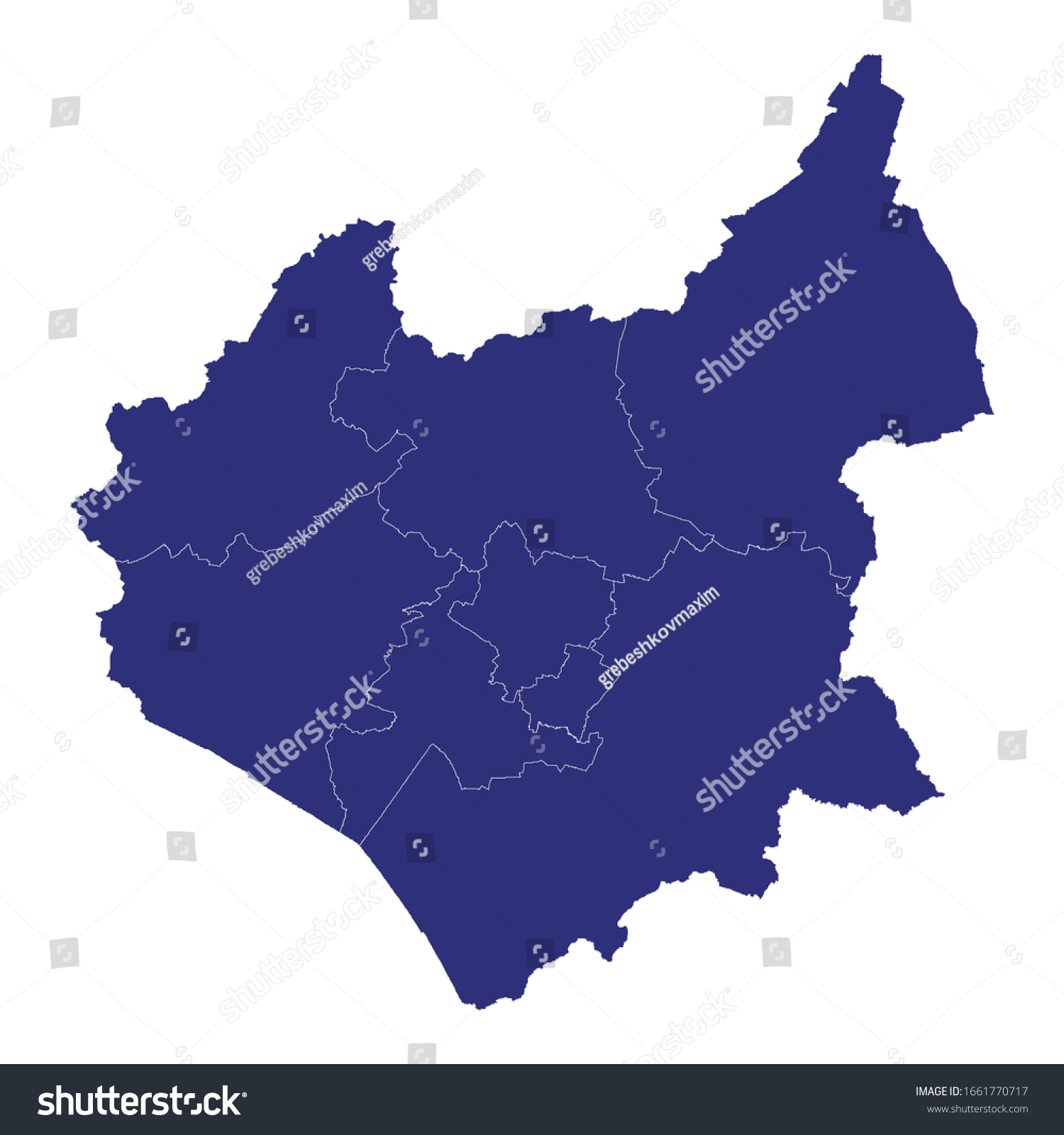 Leicestershire Map 125 Shutterstock   Stock Vector High Quality Map Of Leicestershire Is A Ceremonial County Of England With Borders Of The Counties 1661770717 