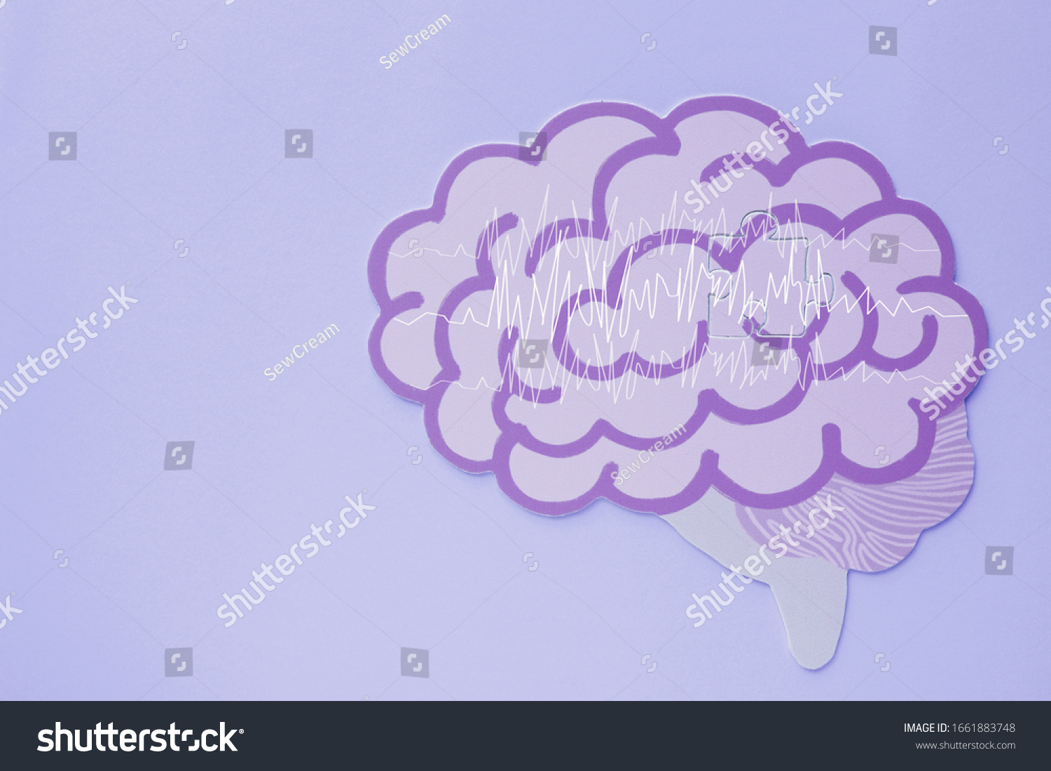 Encephalography Brain Paper Cutout Epilepsy Awareness Stock Photo Encephalography Brain Paper Cutout Epilepsy Awareness Stock Photo