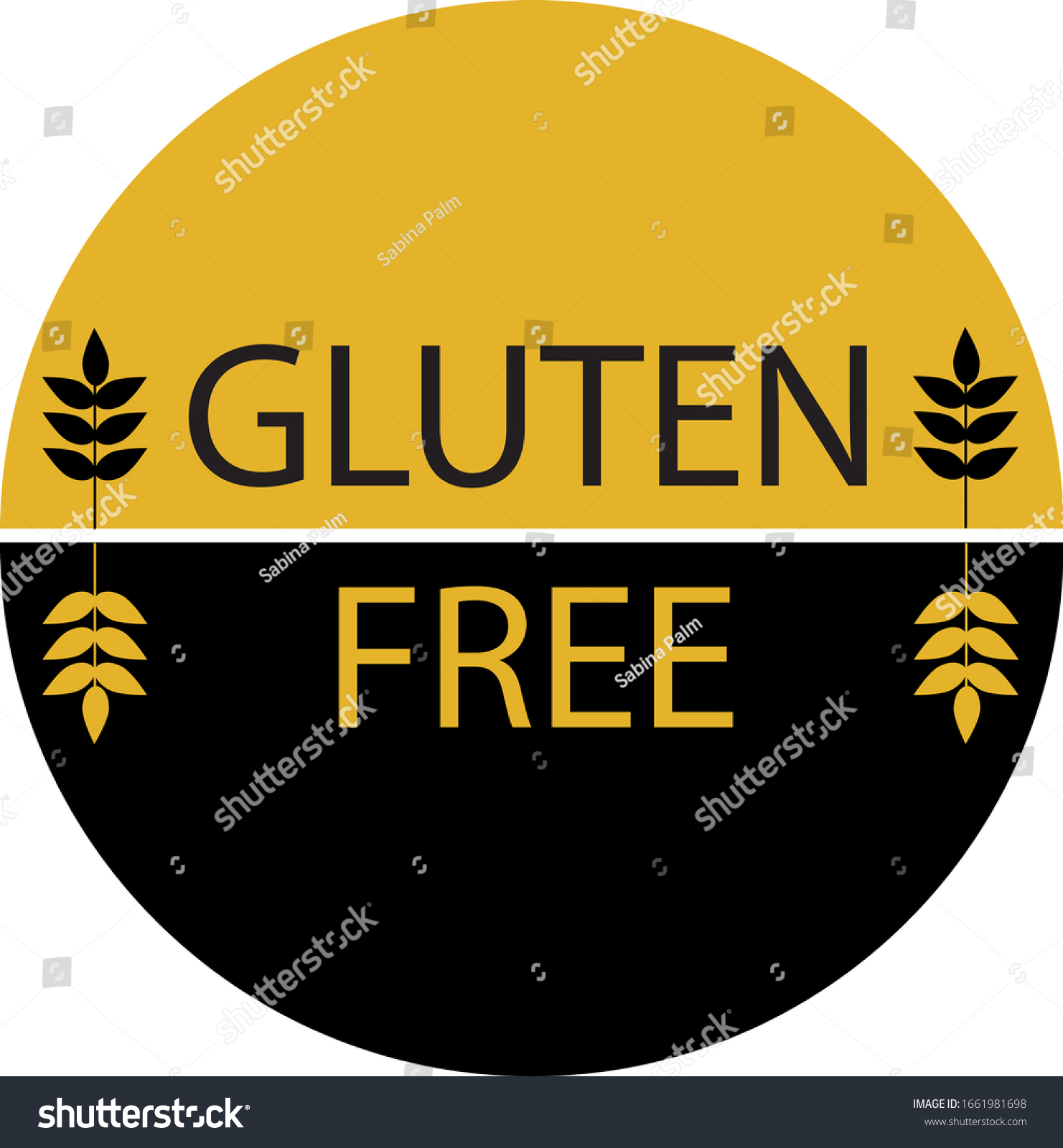 Gluten Free Logo Vector Icon Minimalist