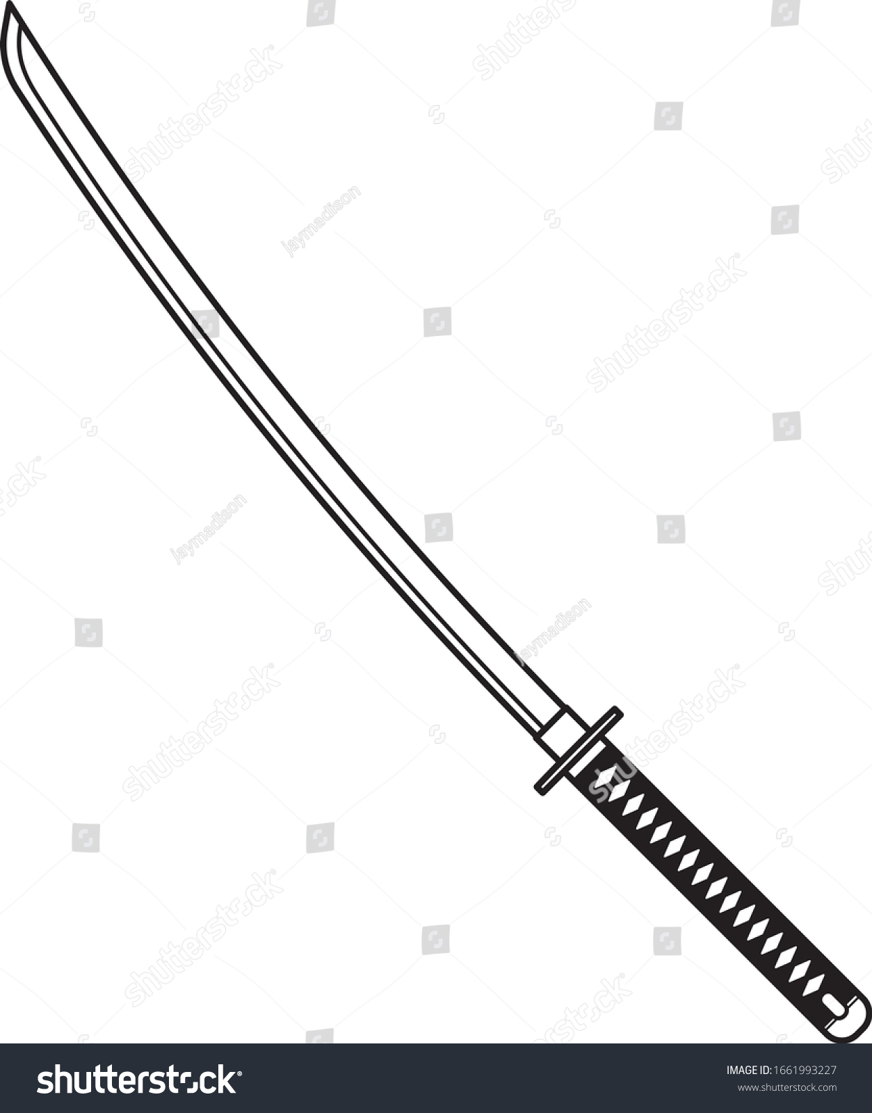 Isolated Katana Samurai Sword Vector Stock Vector (Royalty Free ...