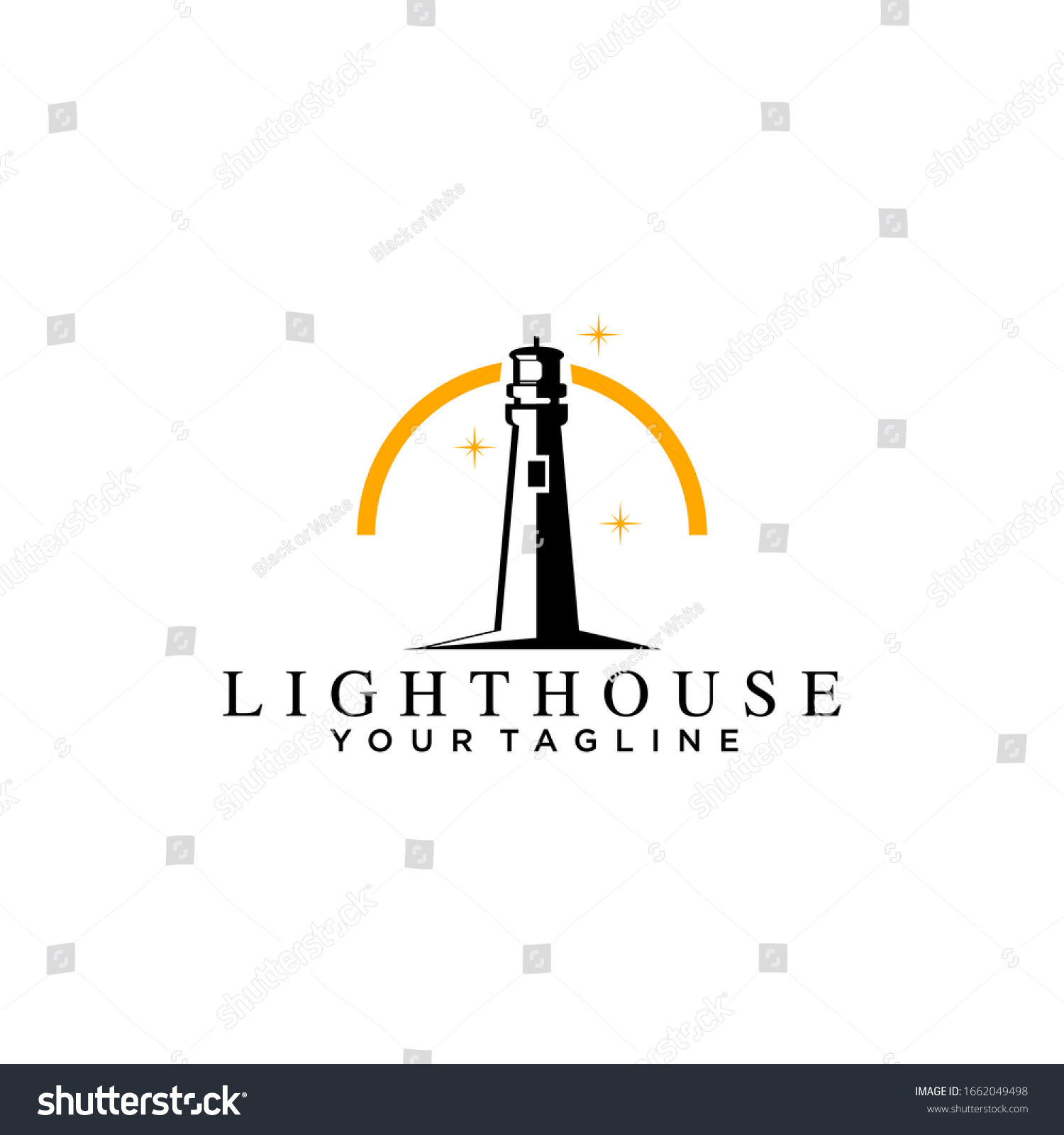 Simple Lighthouse Logo Design Idea Stock Vector (Royalty Free ...