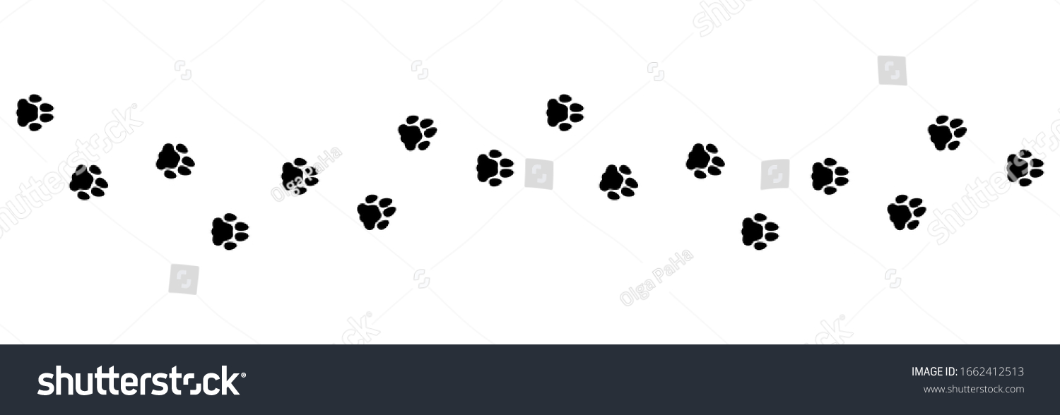 Flat Linear Design Set Icons Paw Stock Vector (Royalty Free) 1662412513 ...