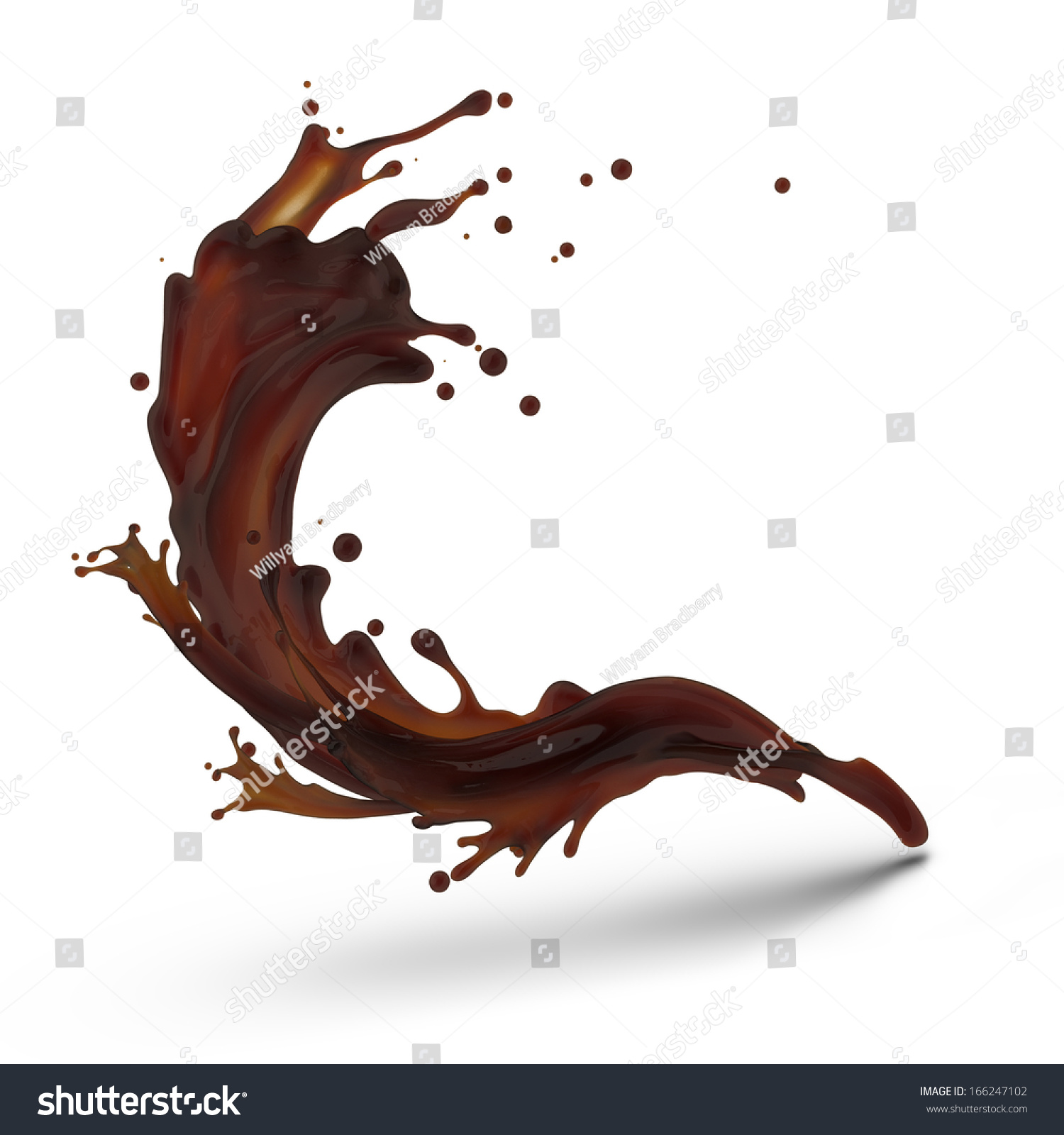 Design Element Brown Coffee Splash Moving Stock Illustration 166247102 ...