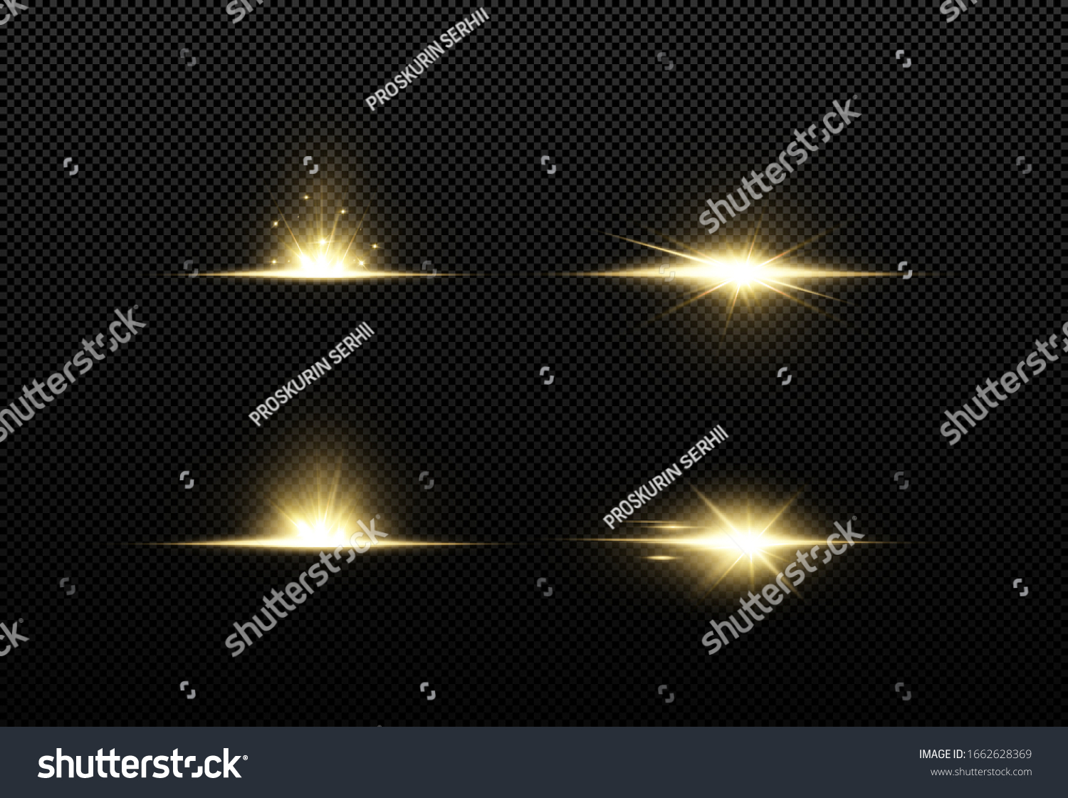 Light Star Gold Png Light Sun Stock Vector (Royalty Free) 1662628369 ...