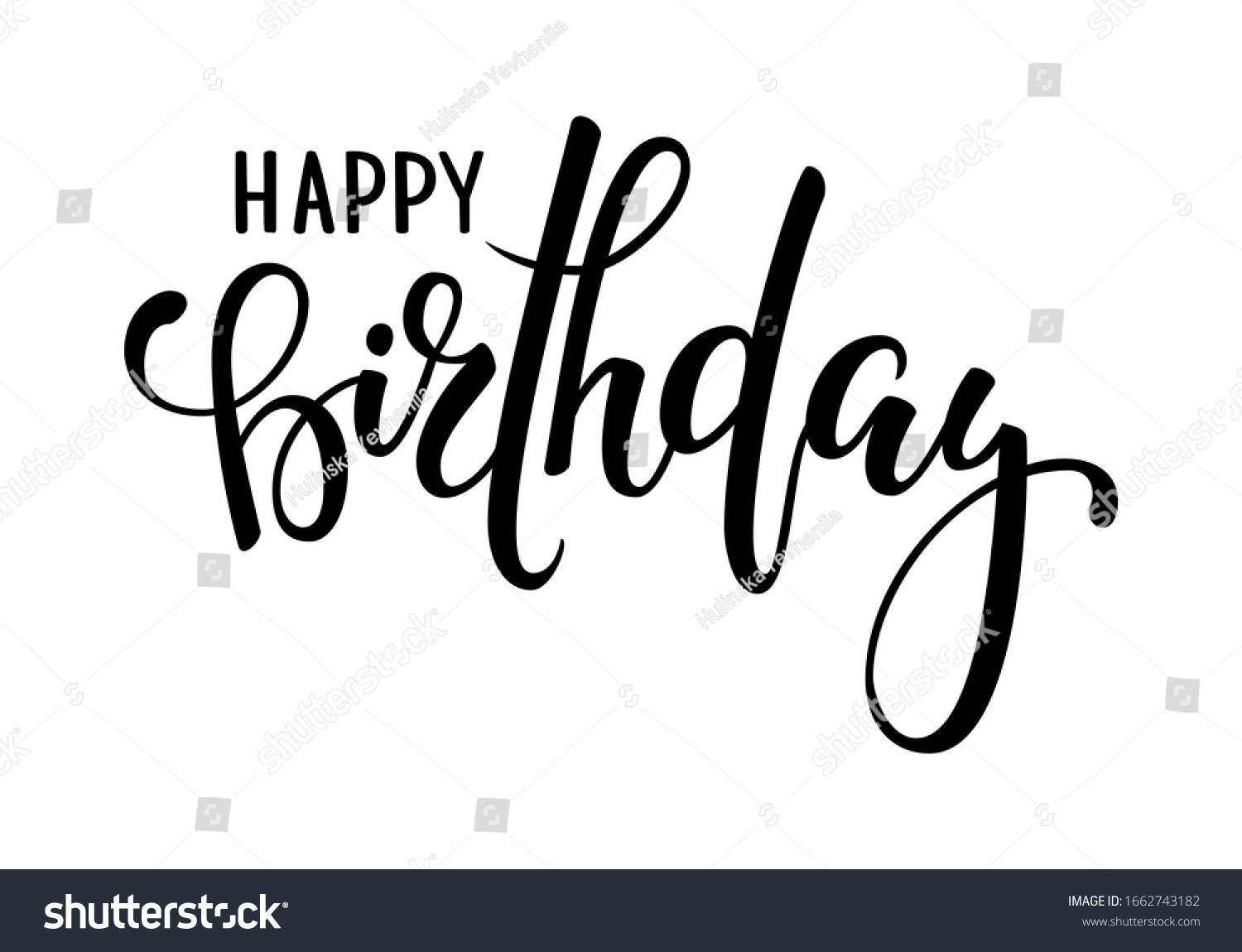 Happy Birthday Calligraphy Brush Pen Happy Birthday Hand Drawn Calligraphy Brush Stock Vector (Royalty Free)  1023152227 | Shutterstock