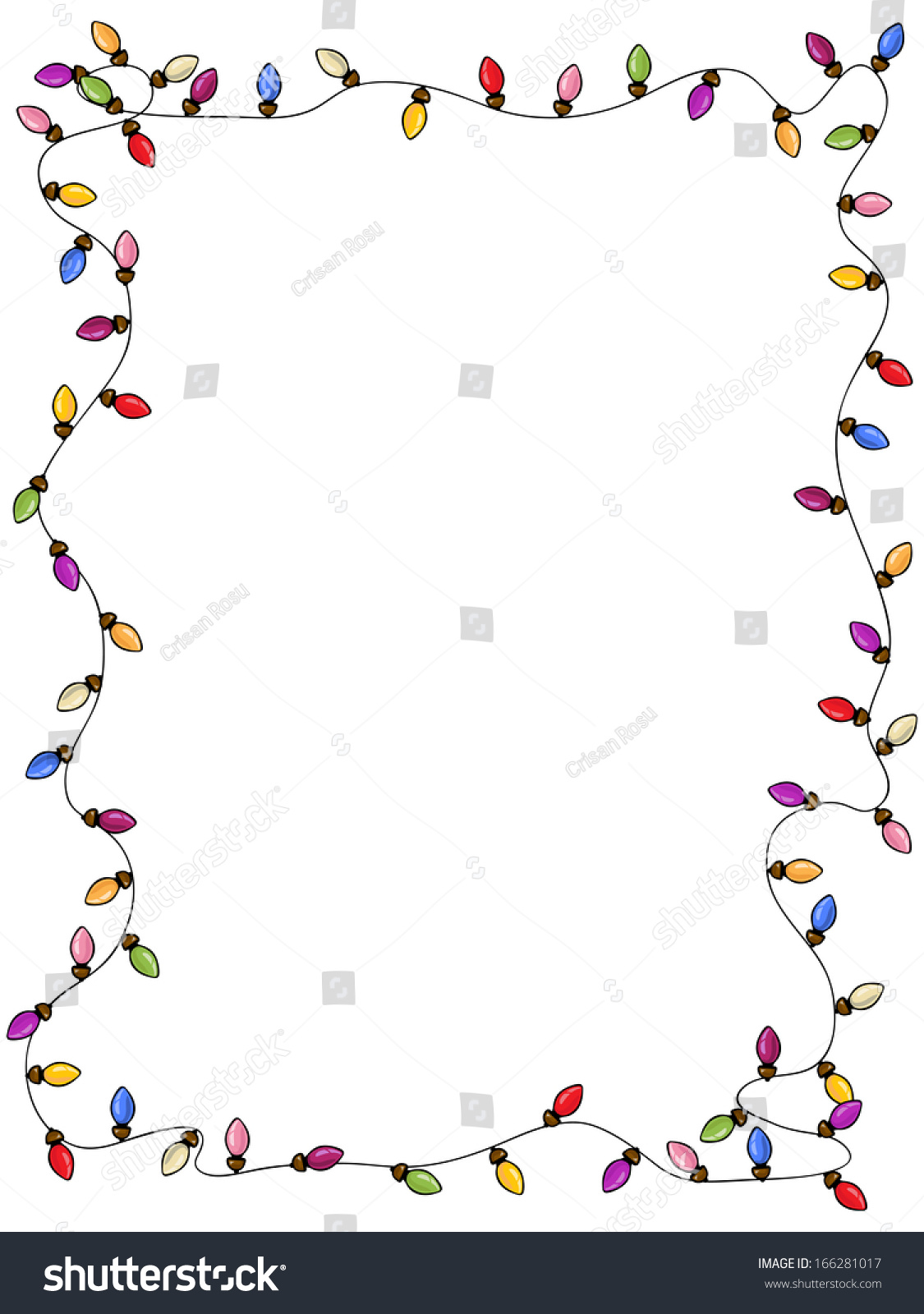 Vector Illustration Christmas Lights Banner Concept Stock Vector ...