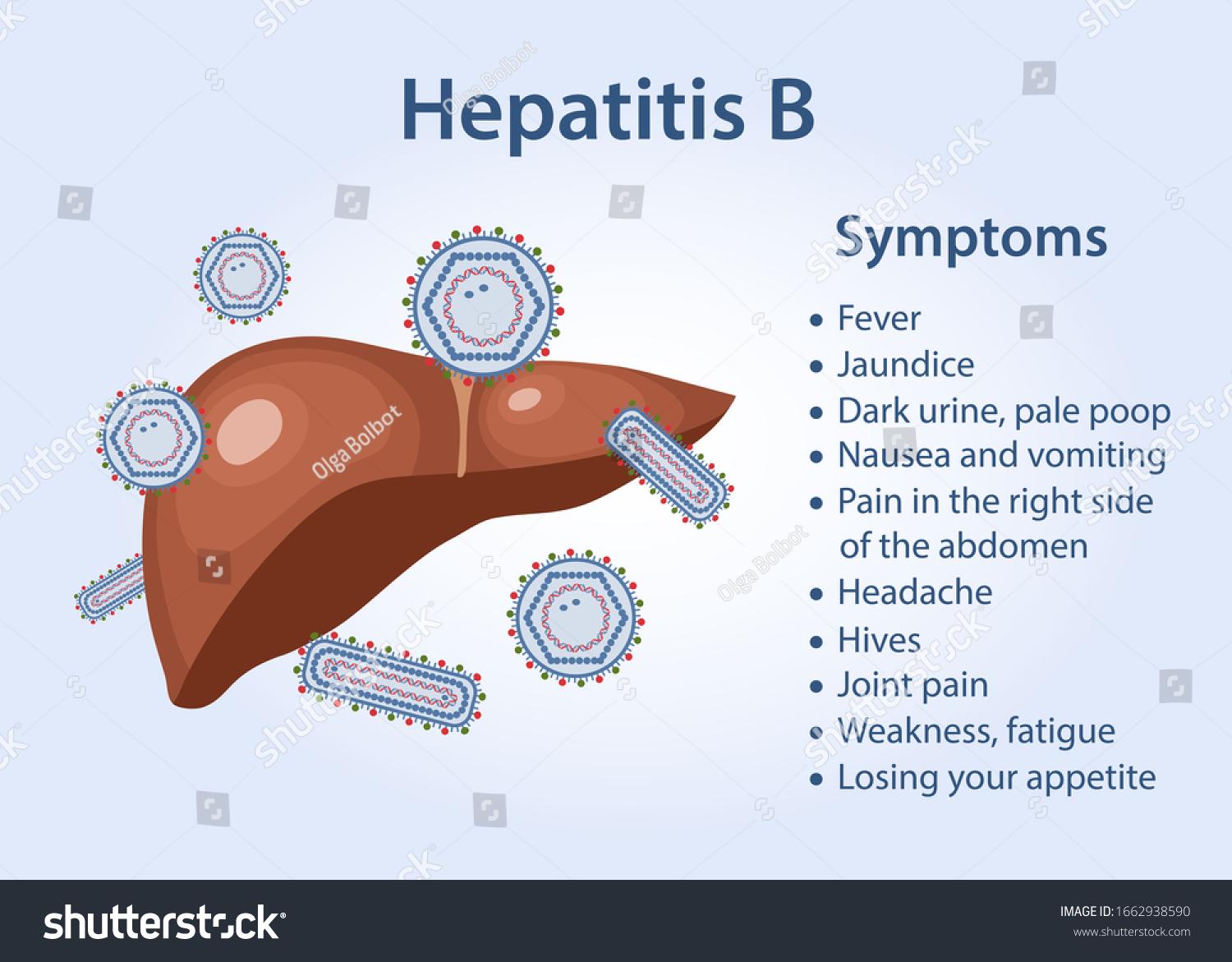 Hepatitis Liver Symptoms Hepatitis B Text Stock Vector (Royalty Free ...