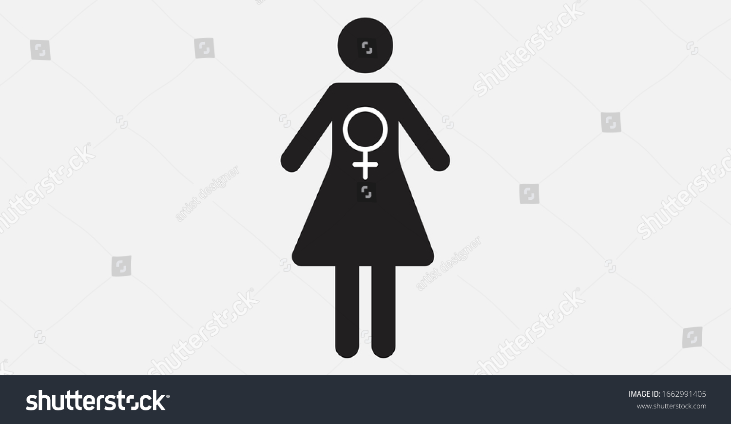 Female Sex Symbol Gender Woman Symbol Stock Vector Royalty Free 1662991405 Shutterstock