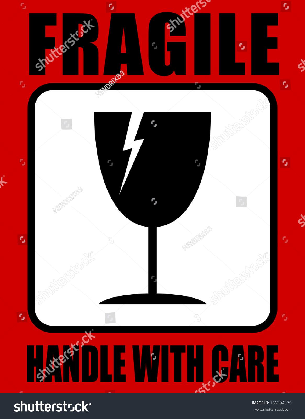 Fragile Stock Vector (Royalty Free) 166304375 | Shutterstock