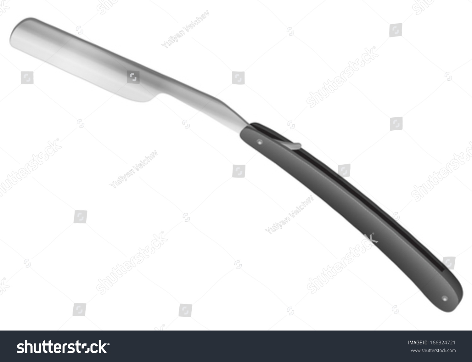 Straight Razor On White Background Vector Stock Vector (Royalty Free ...