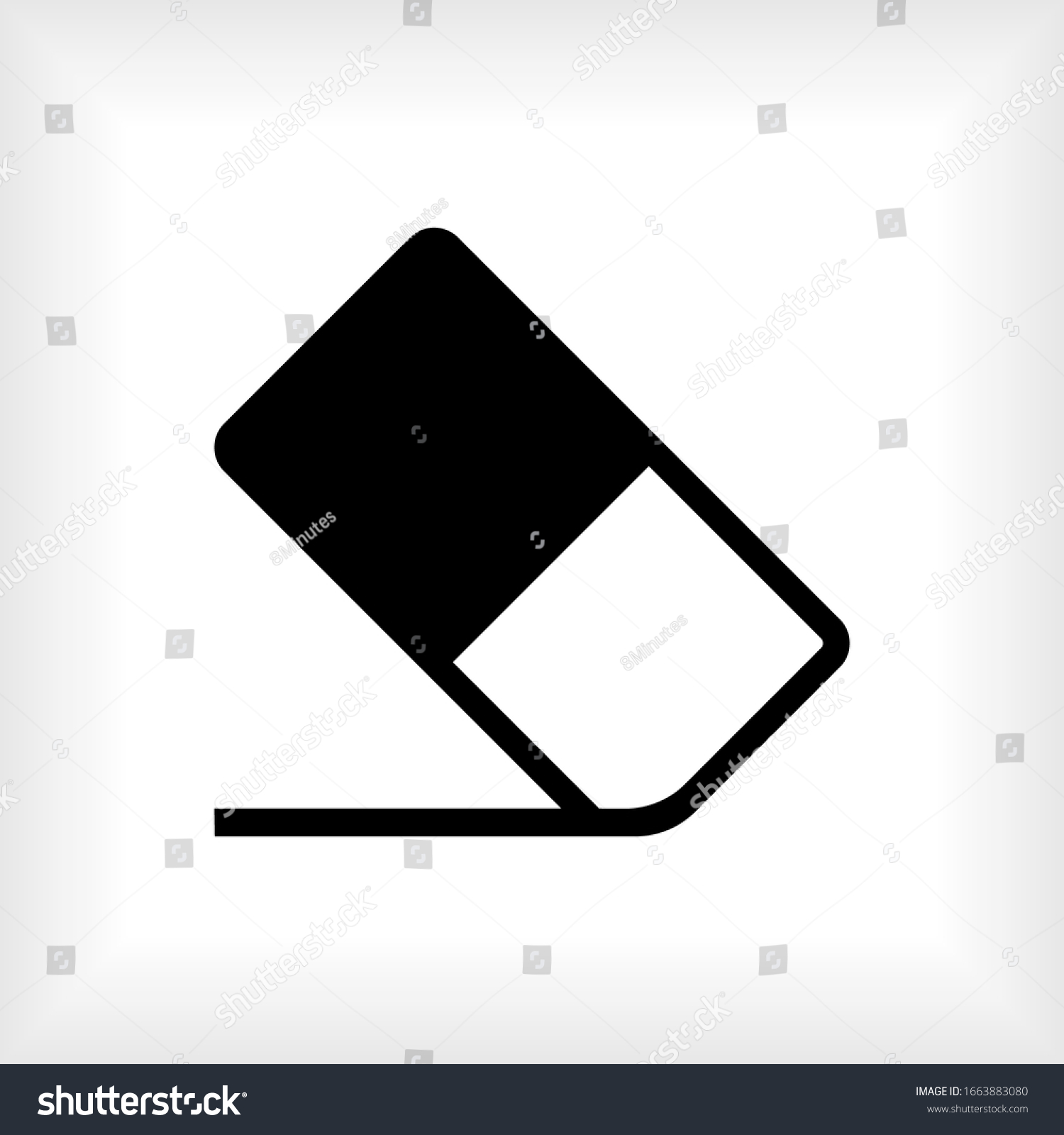 Eraser Icon Rubber Symbol Delete Sign Stock Vector (Royalty Free ...