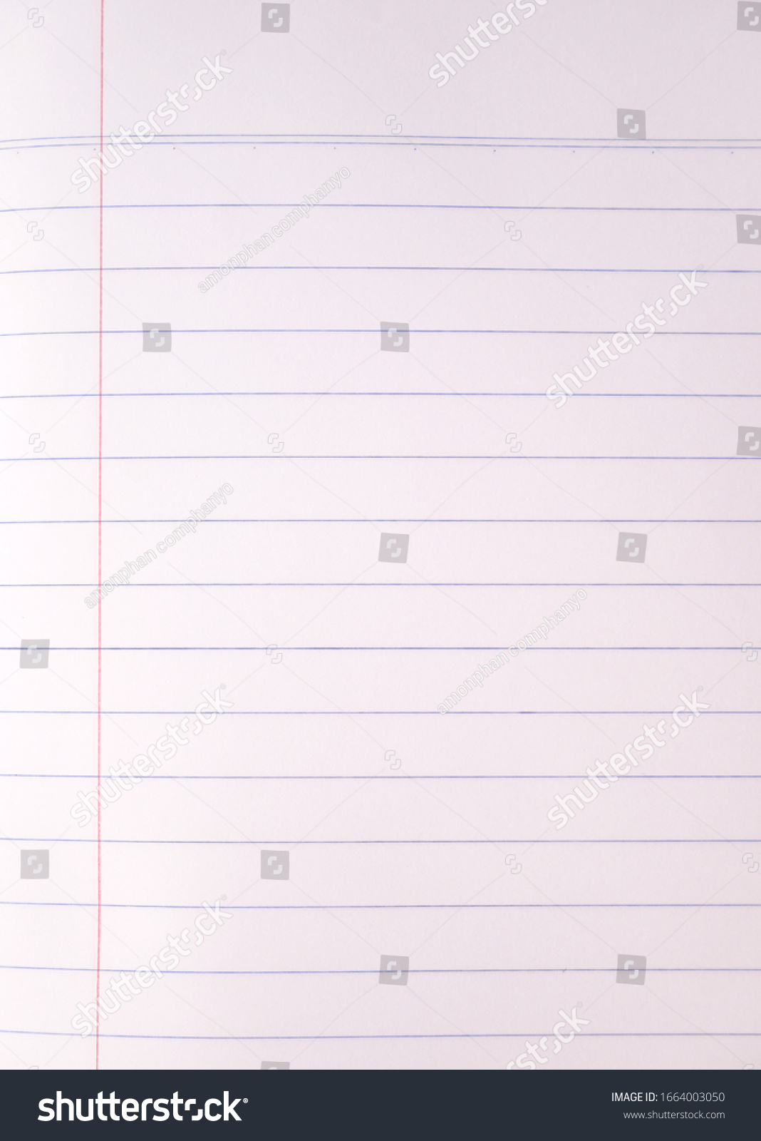 White Notebook Paper Background Texture Letter Stock Photo 1664003050