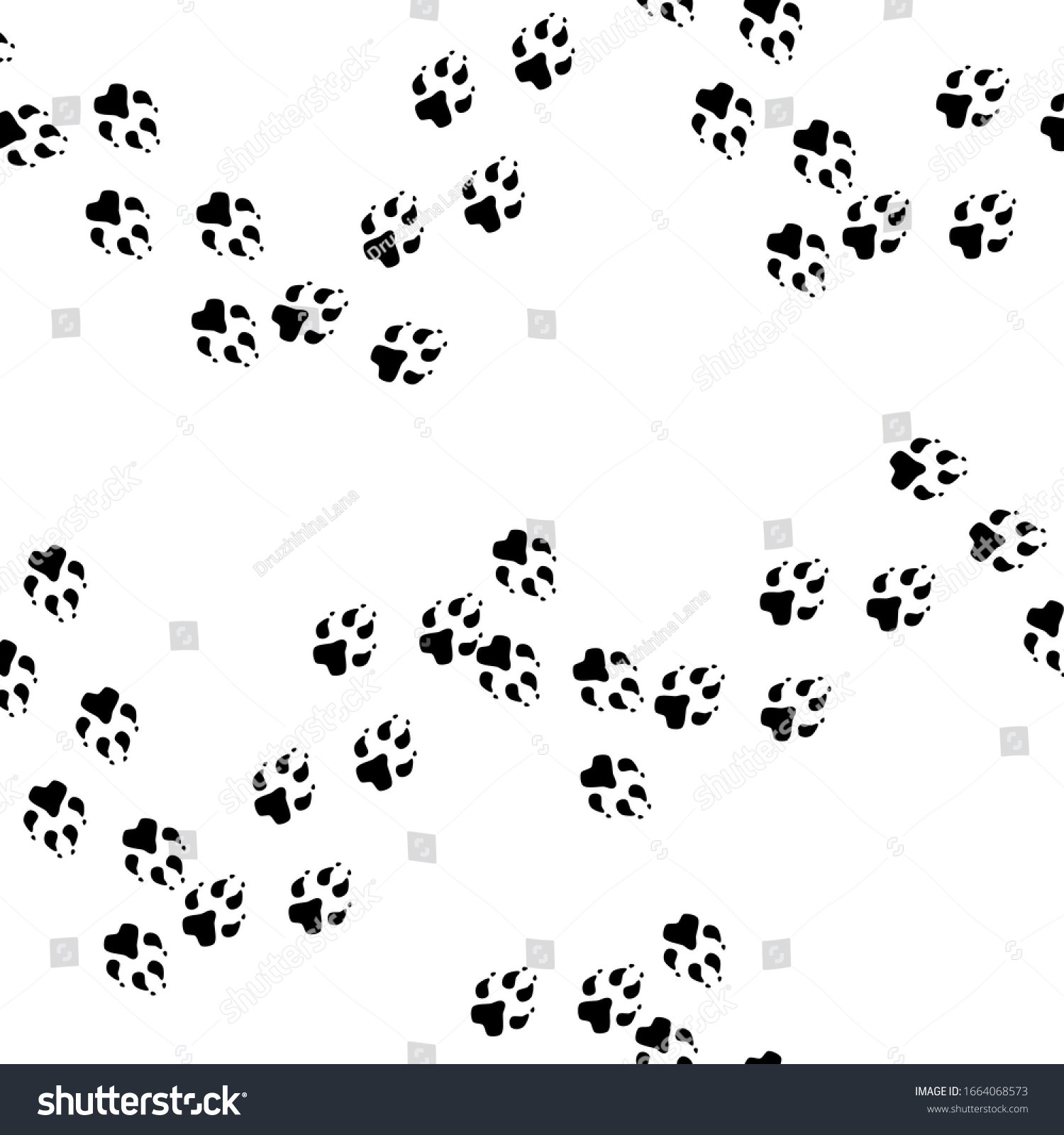 Animal Footprint Vector Image Background Material Stock Vector (Royalty ...