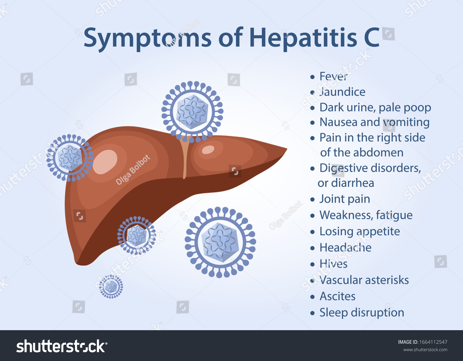 Hepatitis Liver Symptoms Hepatitis C Text Stock Vector (Royalty Free ...