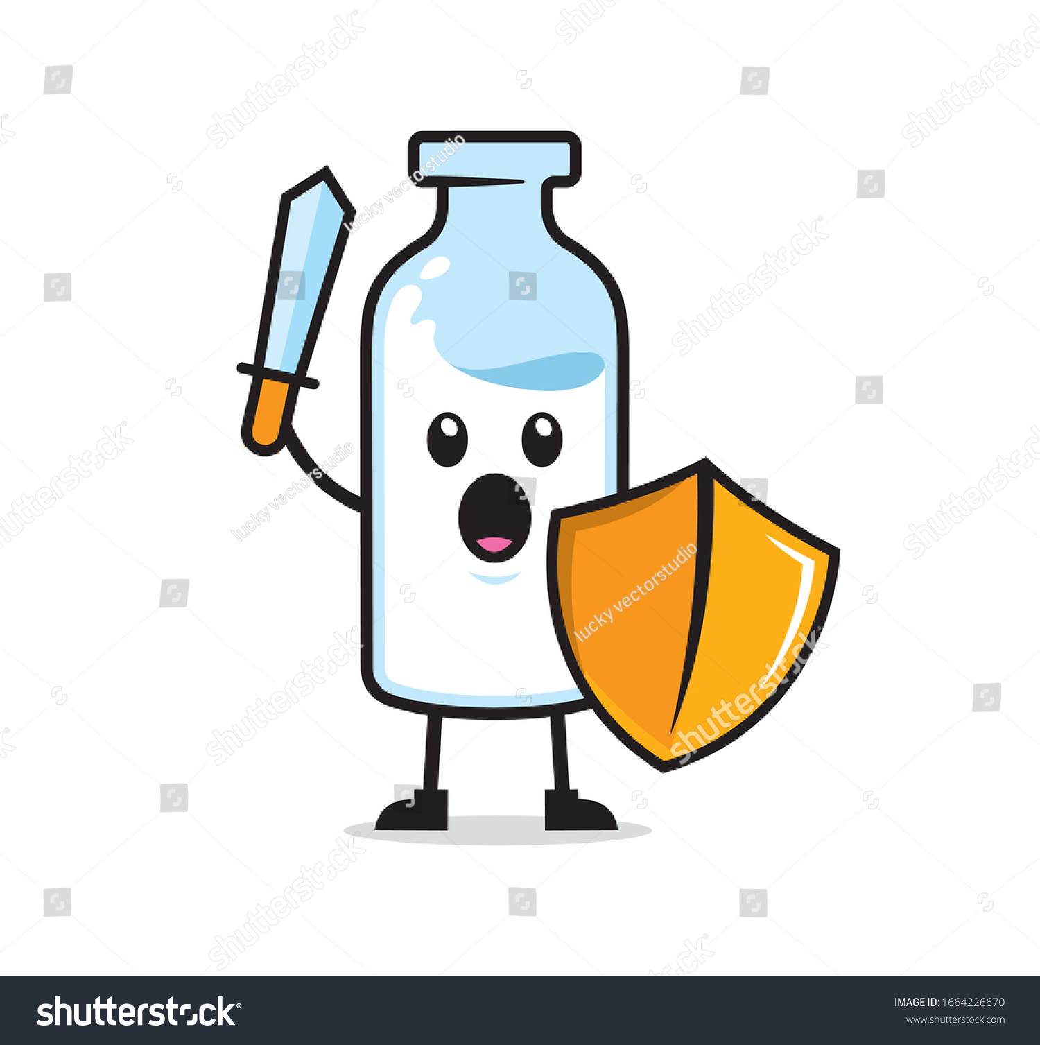 Milk Mascot Character Design Vector Stock Vector Royalty Free 1664226670 Shutterstock 