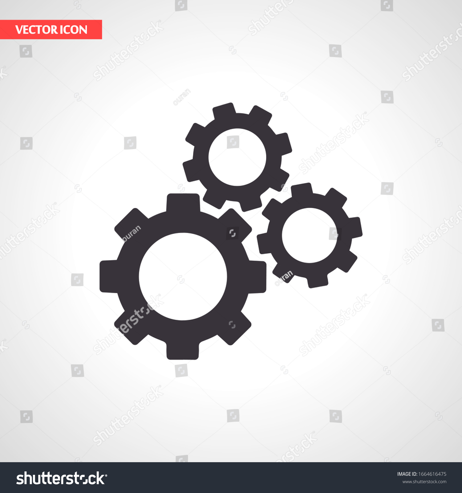 Gear Icon Gear Half Vector Graphics Stock Vector (Royalty Free ...