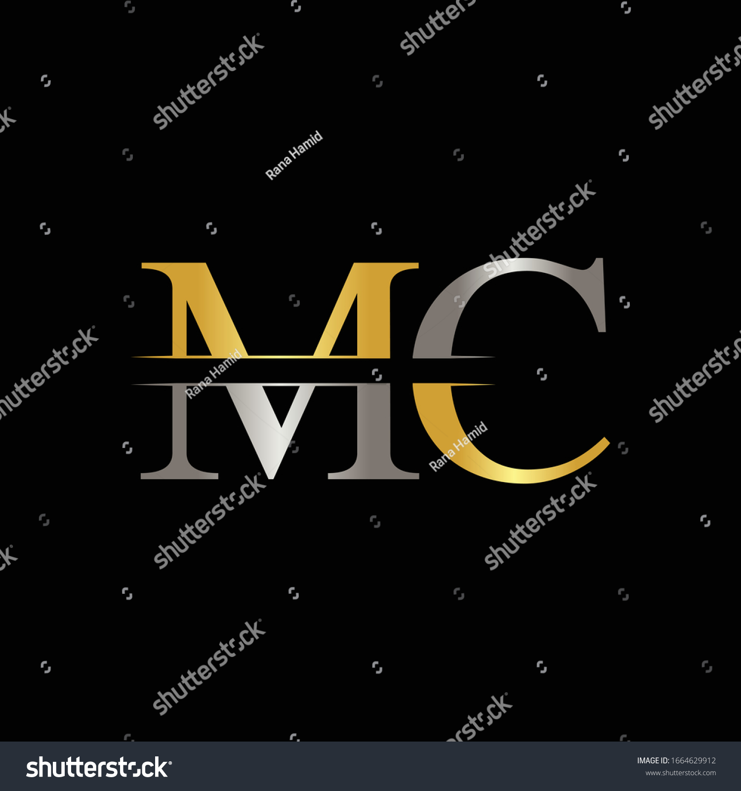 Initial Mc Letter Logo Design Vector Stock Vector (Royalty Free ...