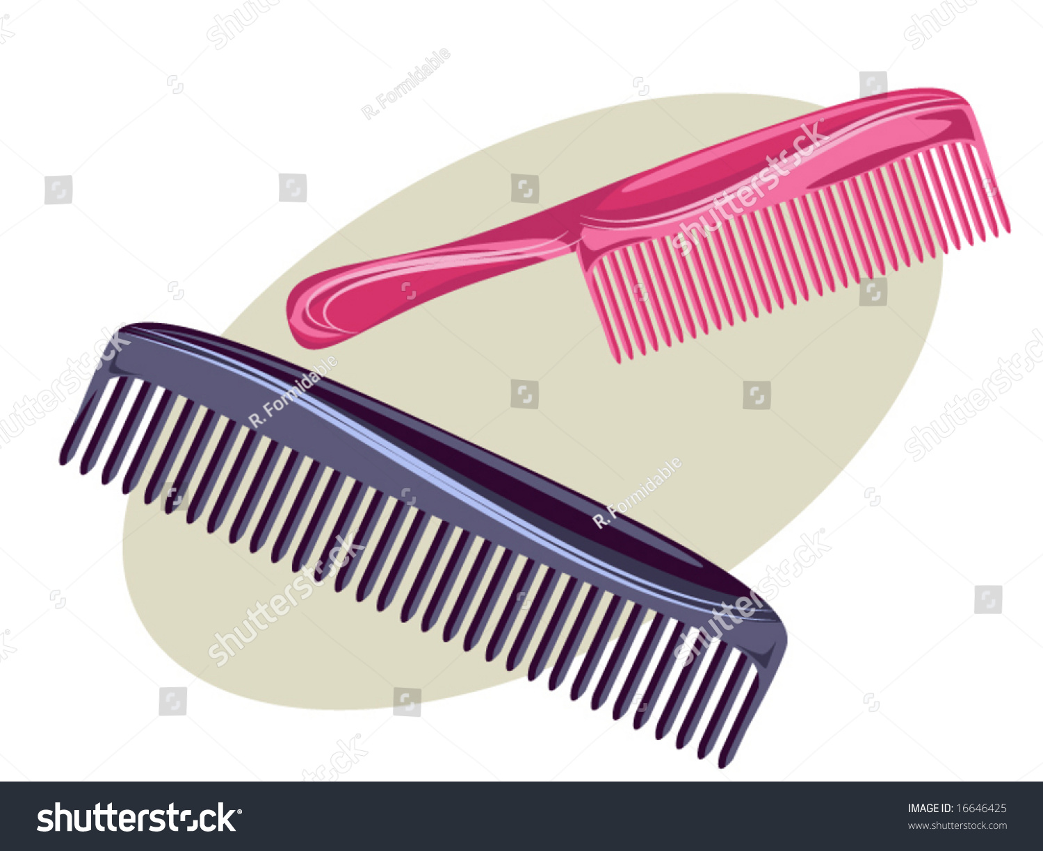 Vector Illustration Combs Stock Vector Royalty Free 16646425 Shutterstock