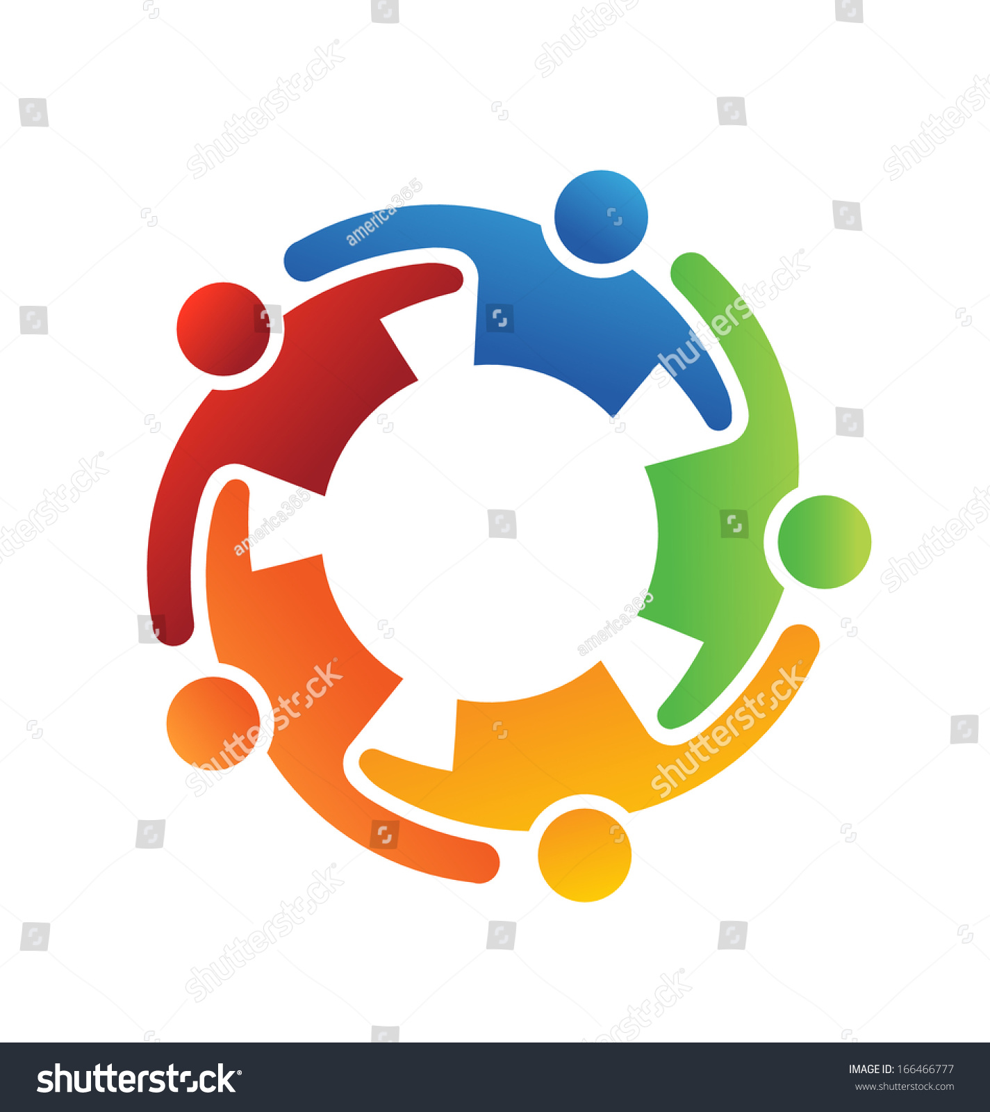 Teamwork Embrace 5 Stock Illustration 166466777 | Shutterstock