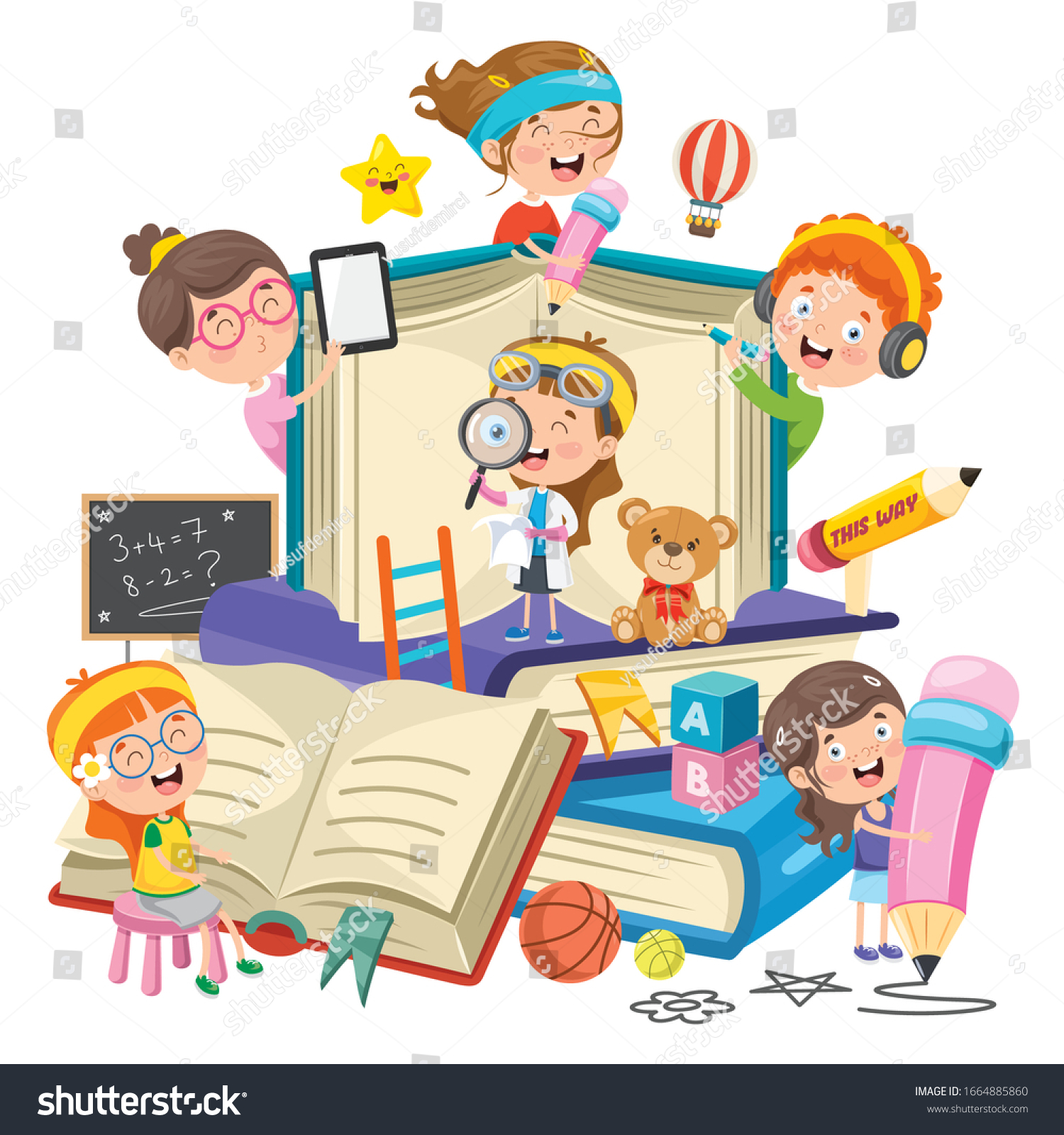 Concept Design Children Education Stock Vector (Royalty Free ...