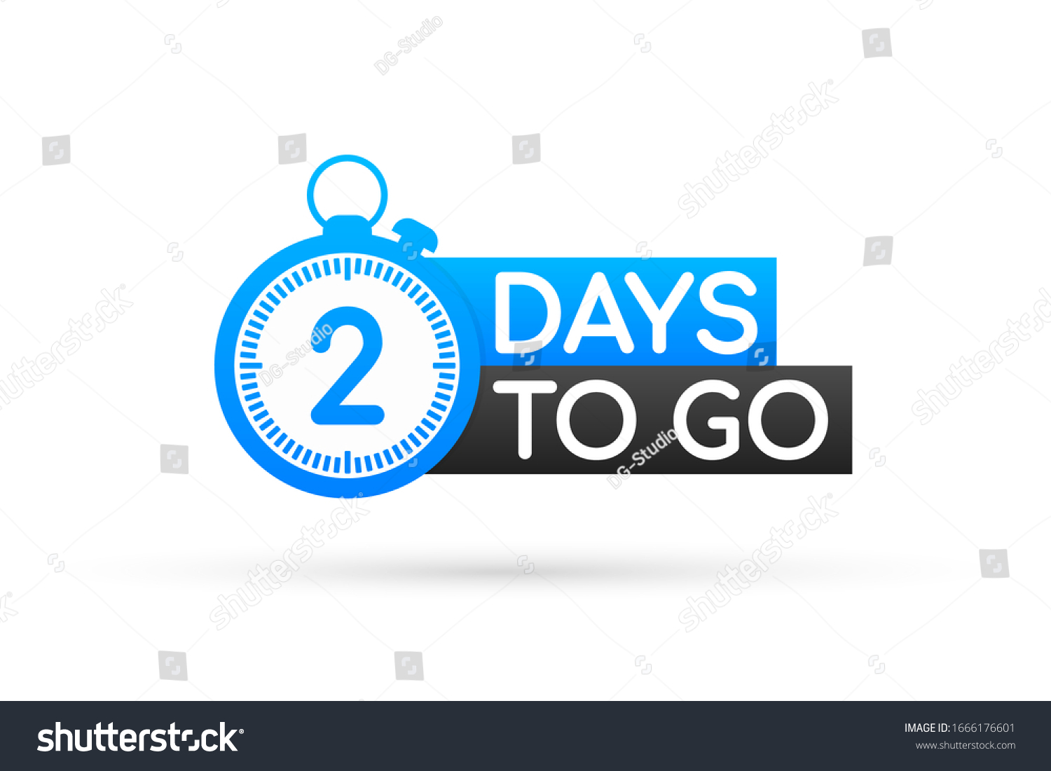 Two Days Go Sign Vector Stock Stock Vector (Royalty Free) 1666176601 ...