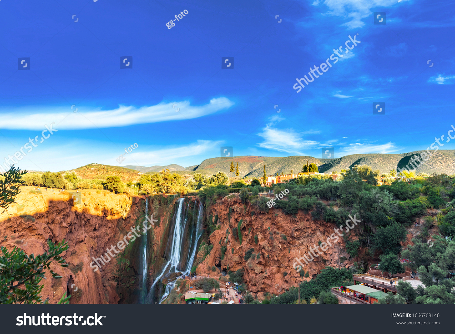 Ouzoud Waterfalls Grand Atlas Village Tanaghmeilt Stock Photo ...