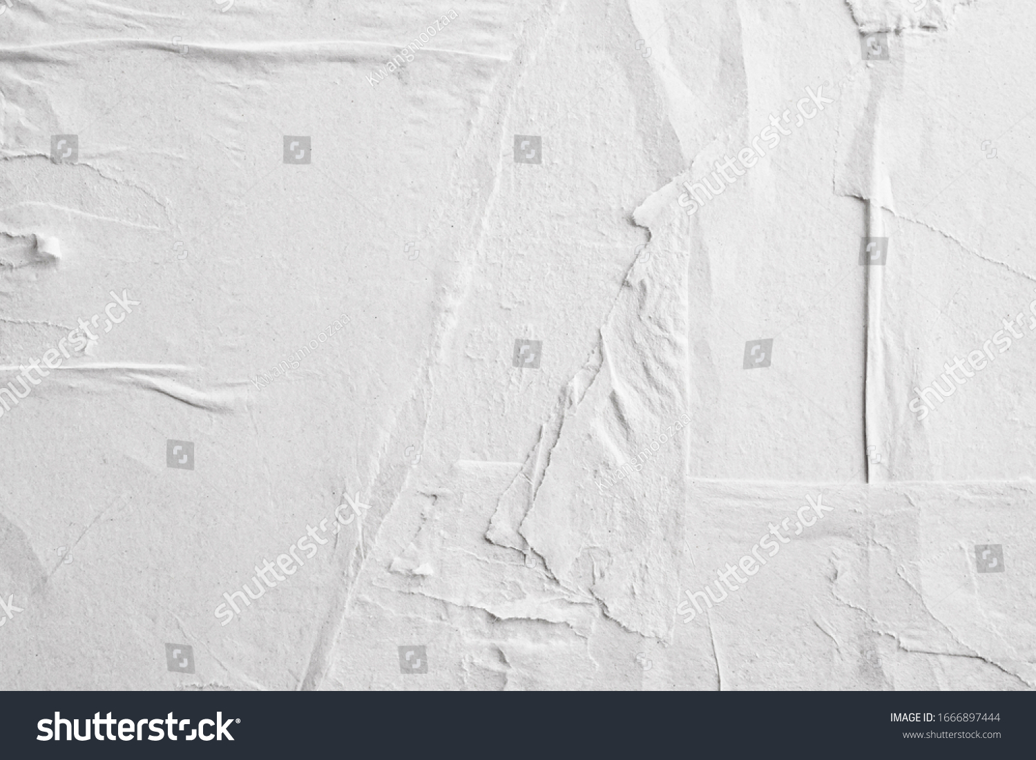 Blank White Crumpled Creased Paper Poster Stock Photo 1666897444 ...