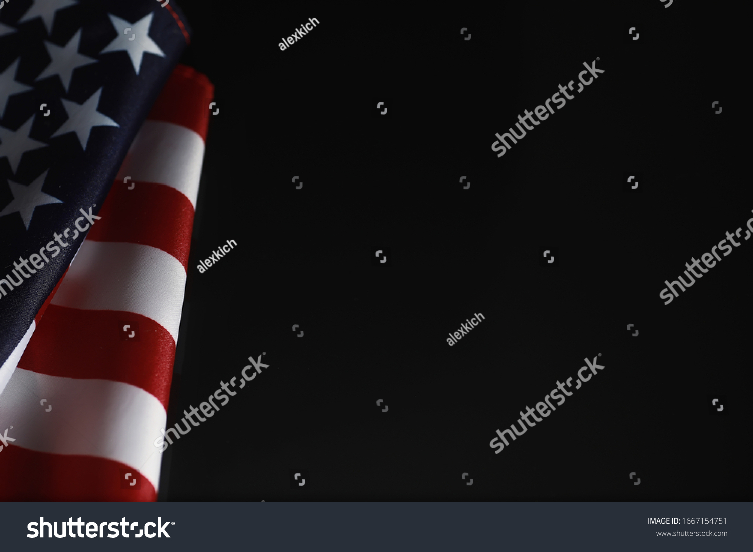 American Flag On Mirror Background Symbol Stock Photo 1667154751 ...