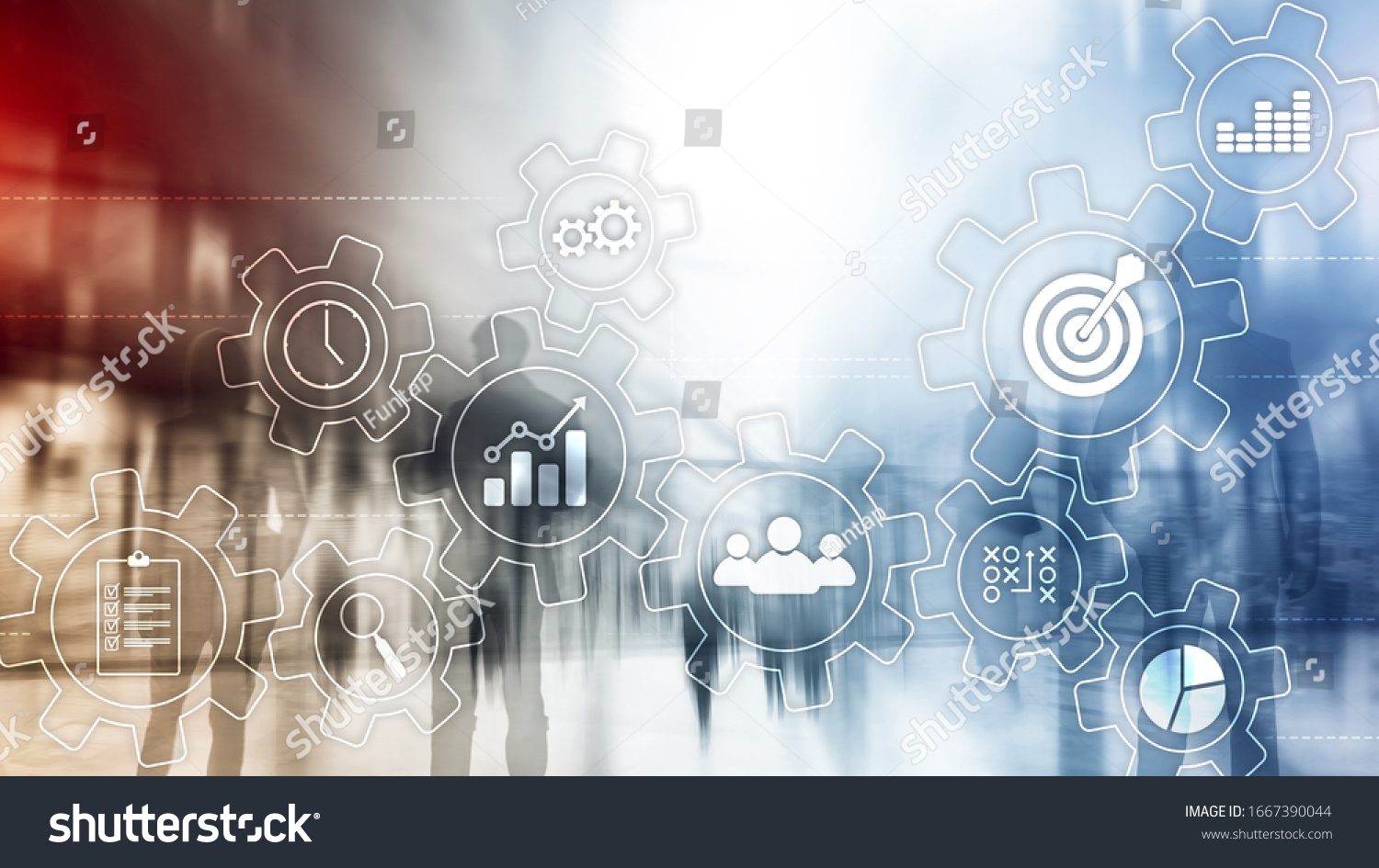 Business Process Automation Concept Gears Icons Stock Photo 1667390044 ...