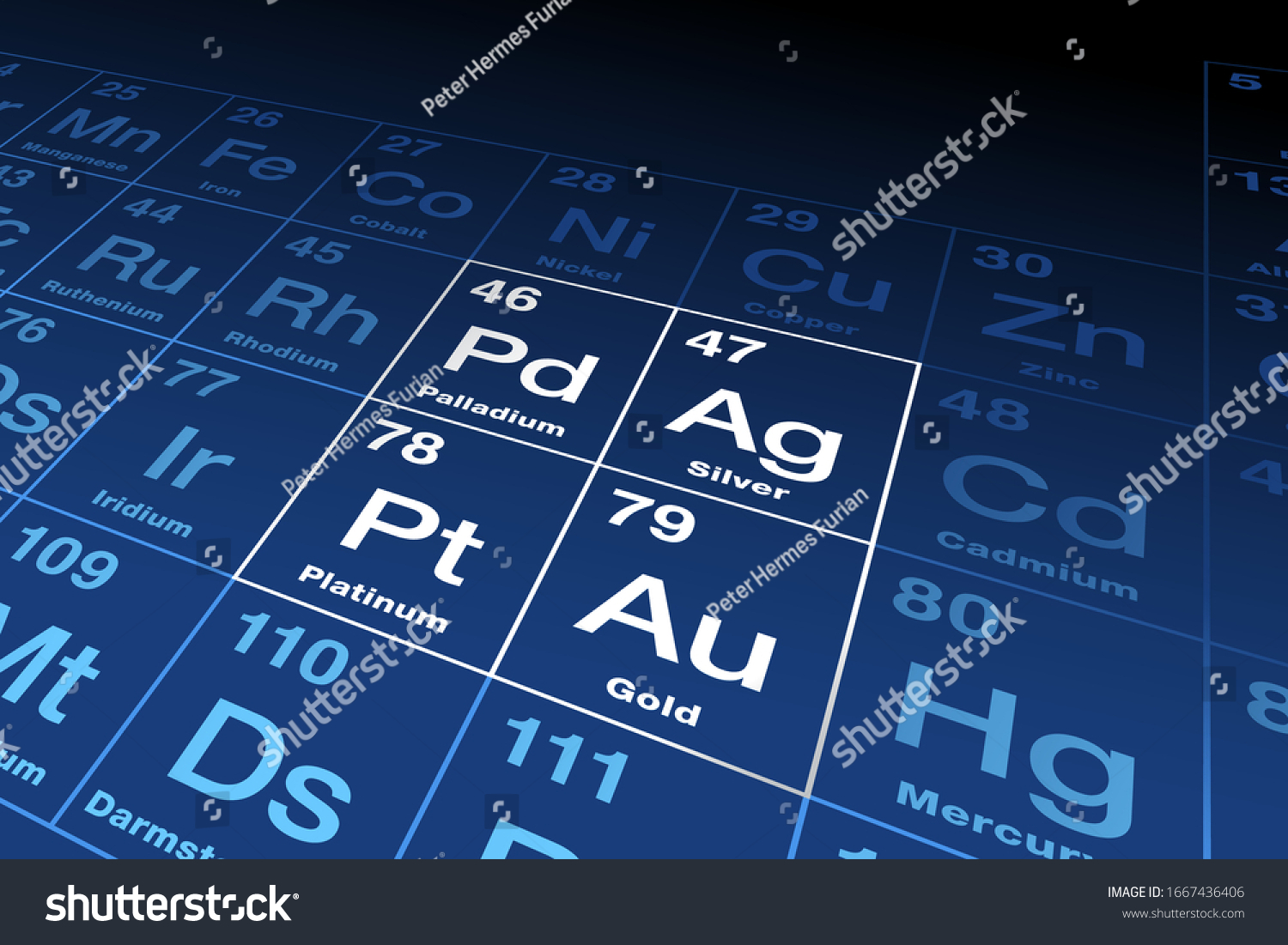 Precious Metals On Periodic Table Gold Stock Vector Royalty Free 1667436406 Shutterstock 2300