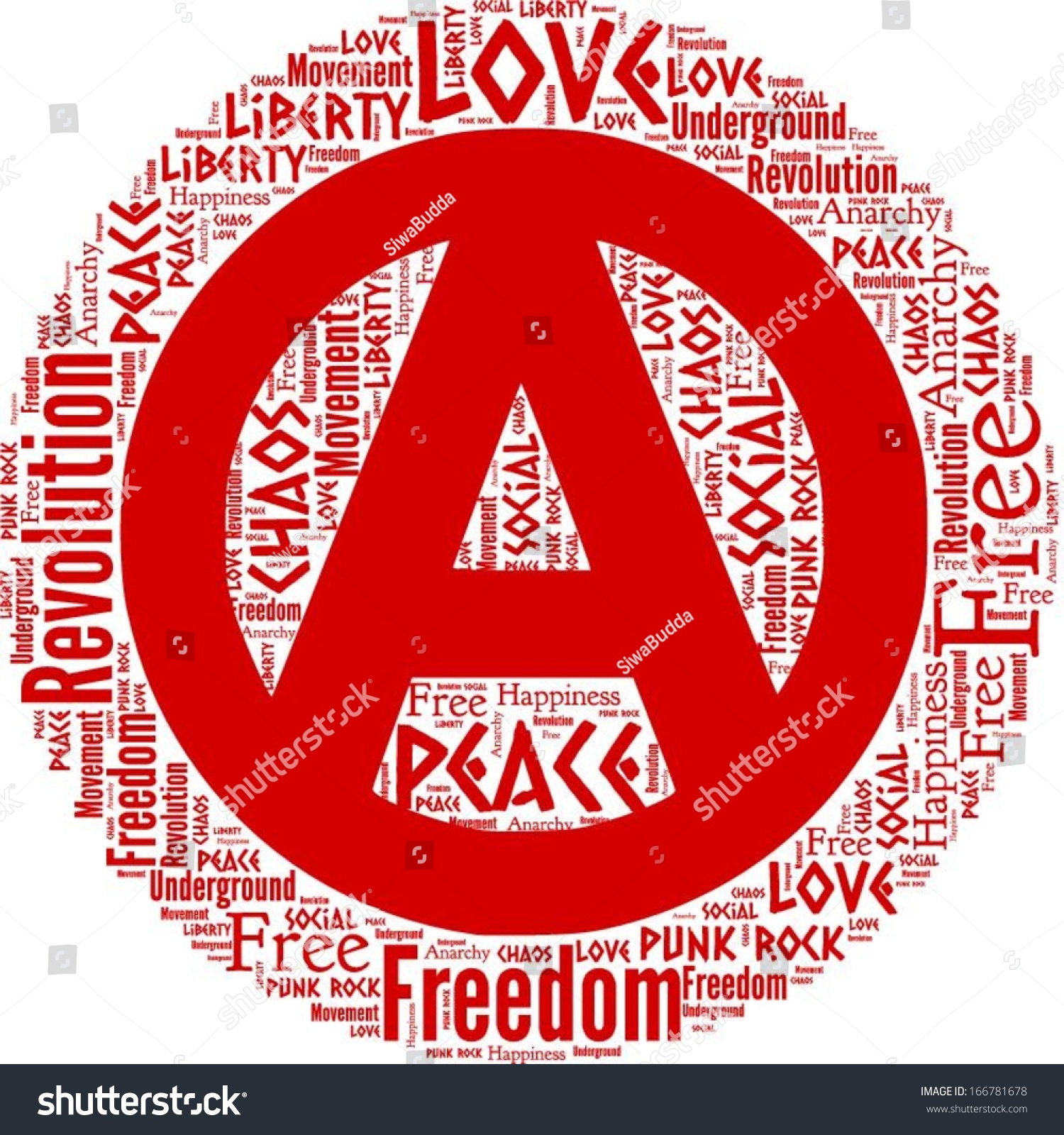 Word Cloud Anarchy Shape เวกเตอรสตอก ปลอดคาลขสทธ Shutterstock