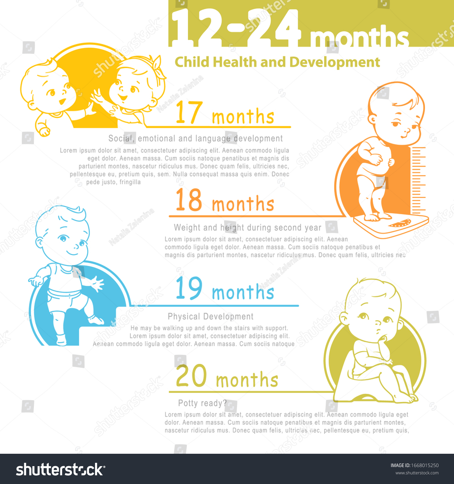 Set Child Health Development Icon Infographic Stock Vector (Royalty ...