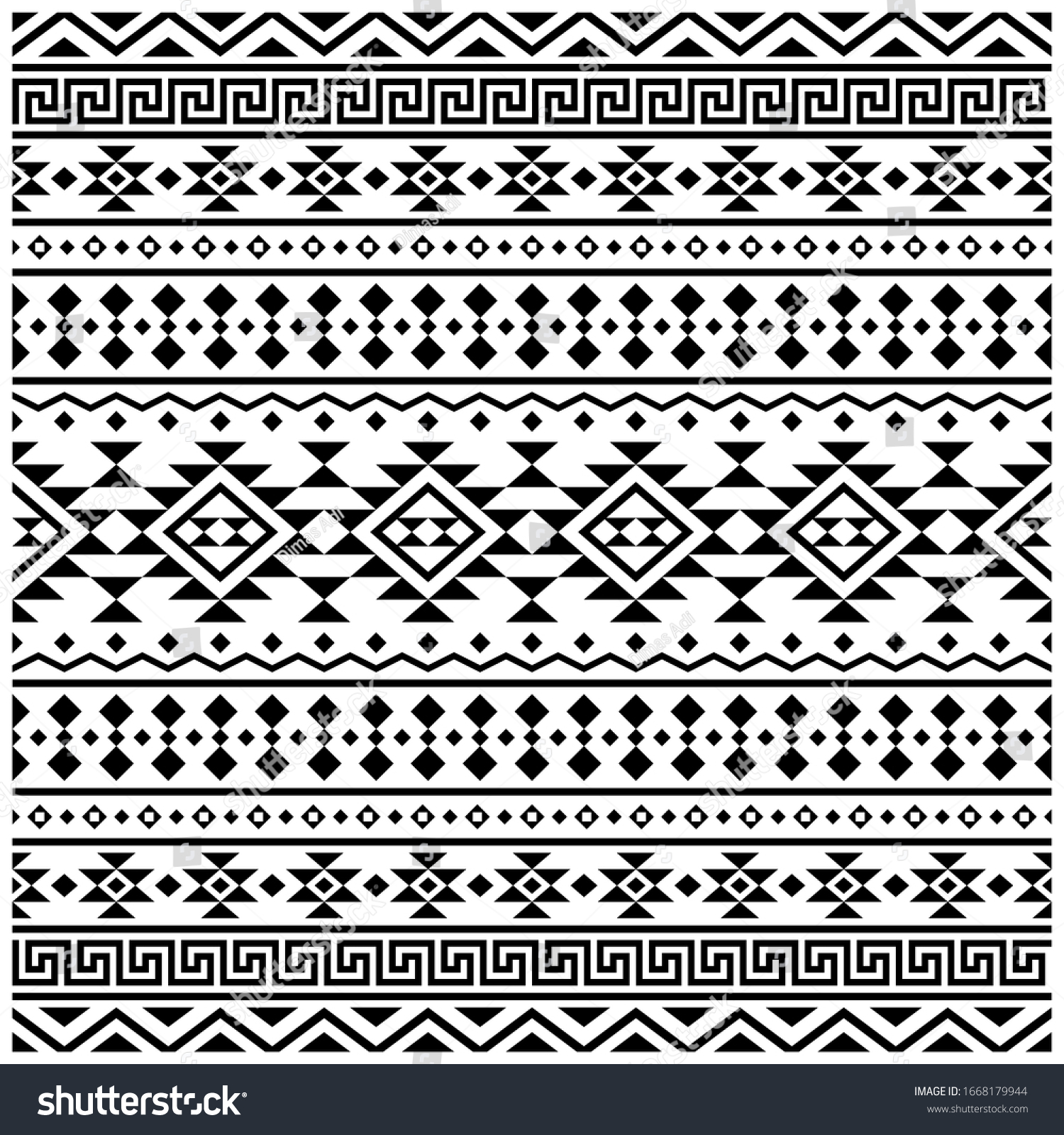 Aztec Motifs Seamless Pattern Design Vector Stock Vector (Royalty Free ...