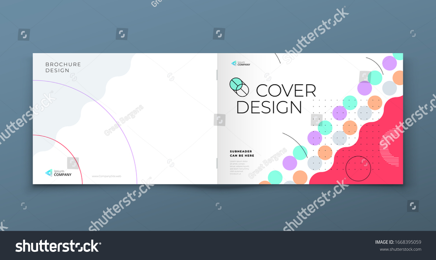 Horizontal Brochure Template Layout Design Landscape Stock Vector