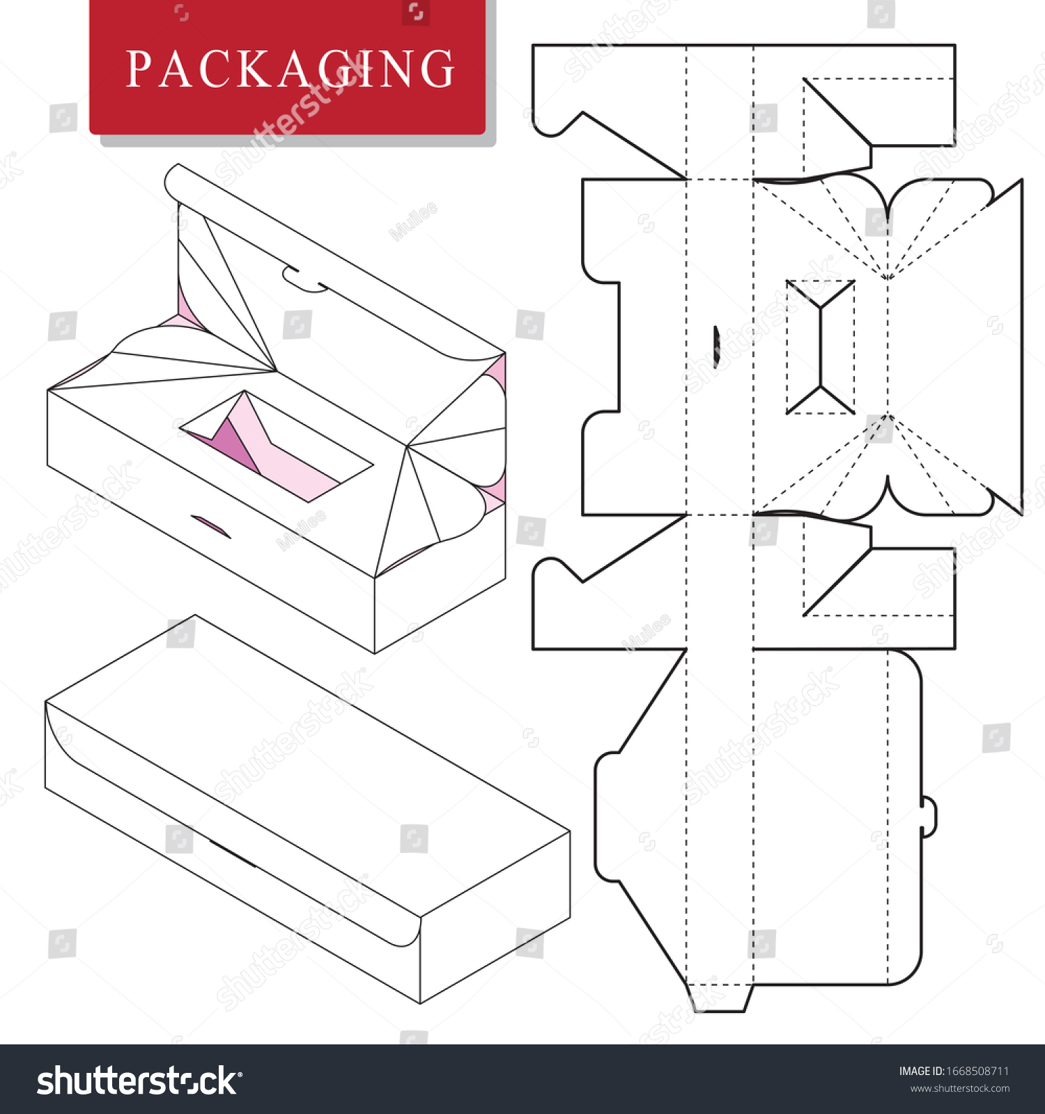 Box Template Design Product Stock Vector (Royalty Free) 1668508711 ...
