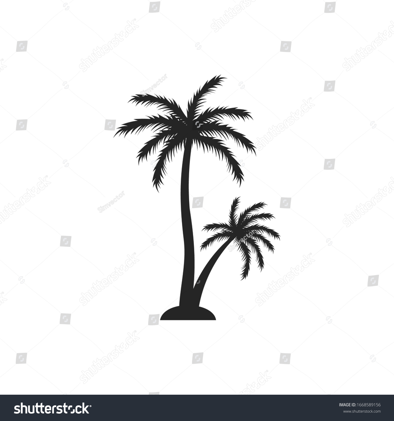 Palm Tree Graphic Design Template Vector Stock Vector (Royalty Free ...