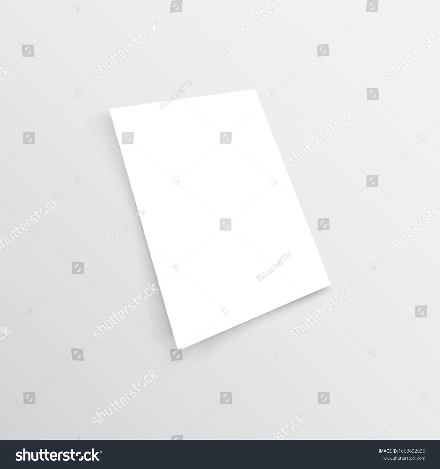 Blank White Brochure Book Mockup Presentation Stock Vector (Royalty ...