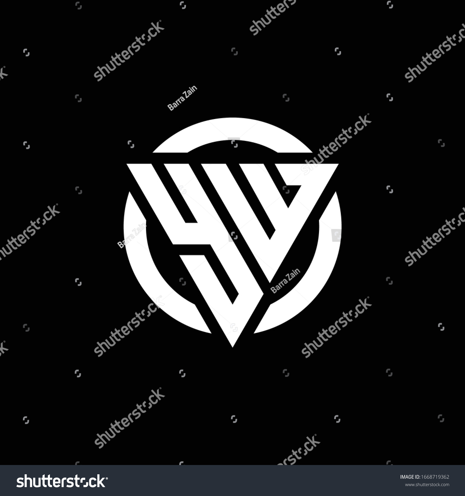 Logo Triangle Shape Circle Rounded Design Stock Vector (Royalty Free ...