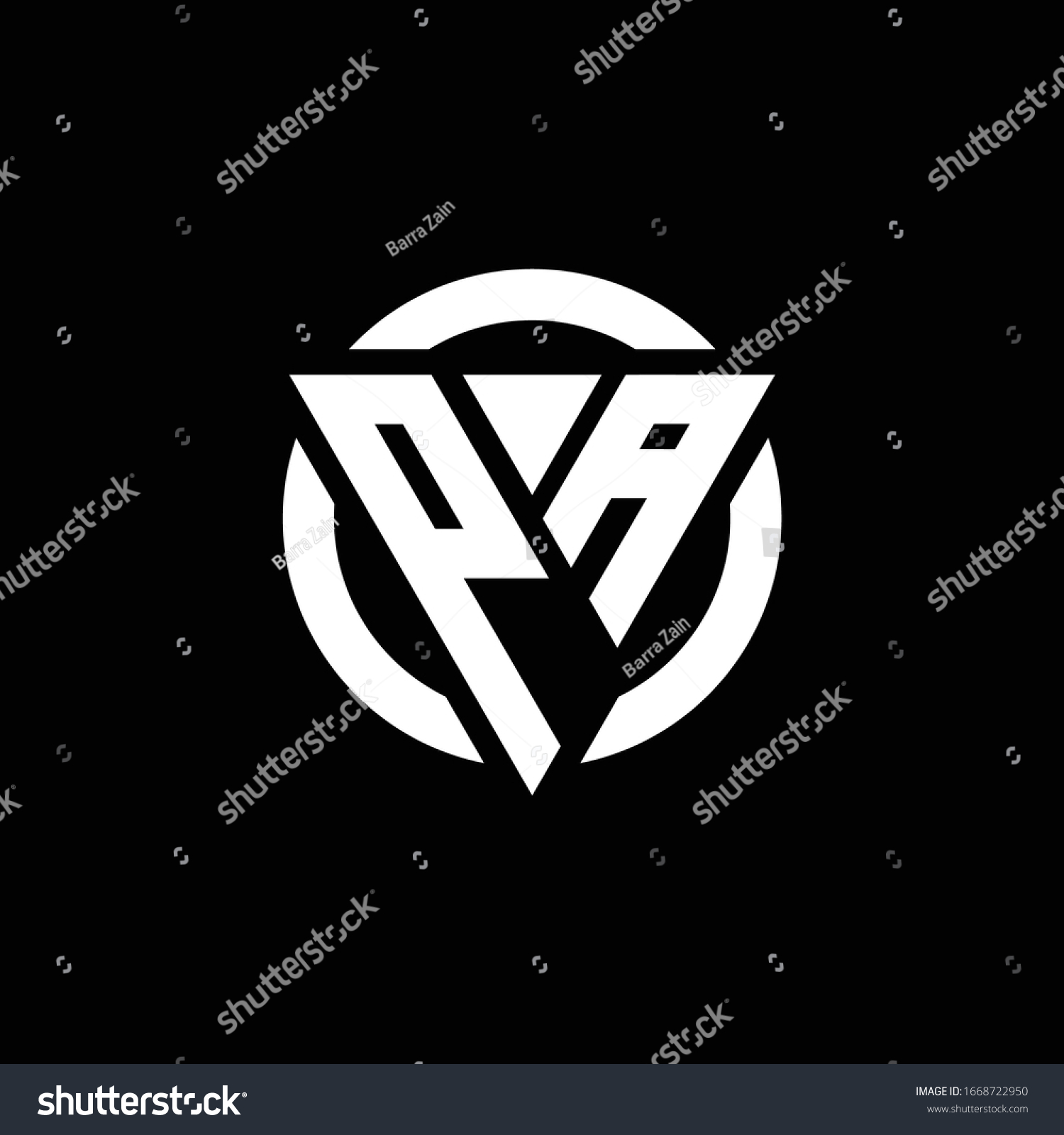 Logo Triangle Shape Circle Rounded Design Stock Vector (Royalty Free ...