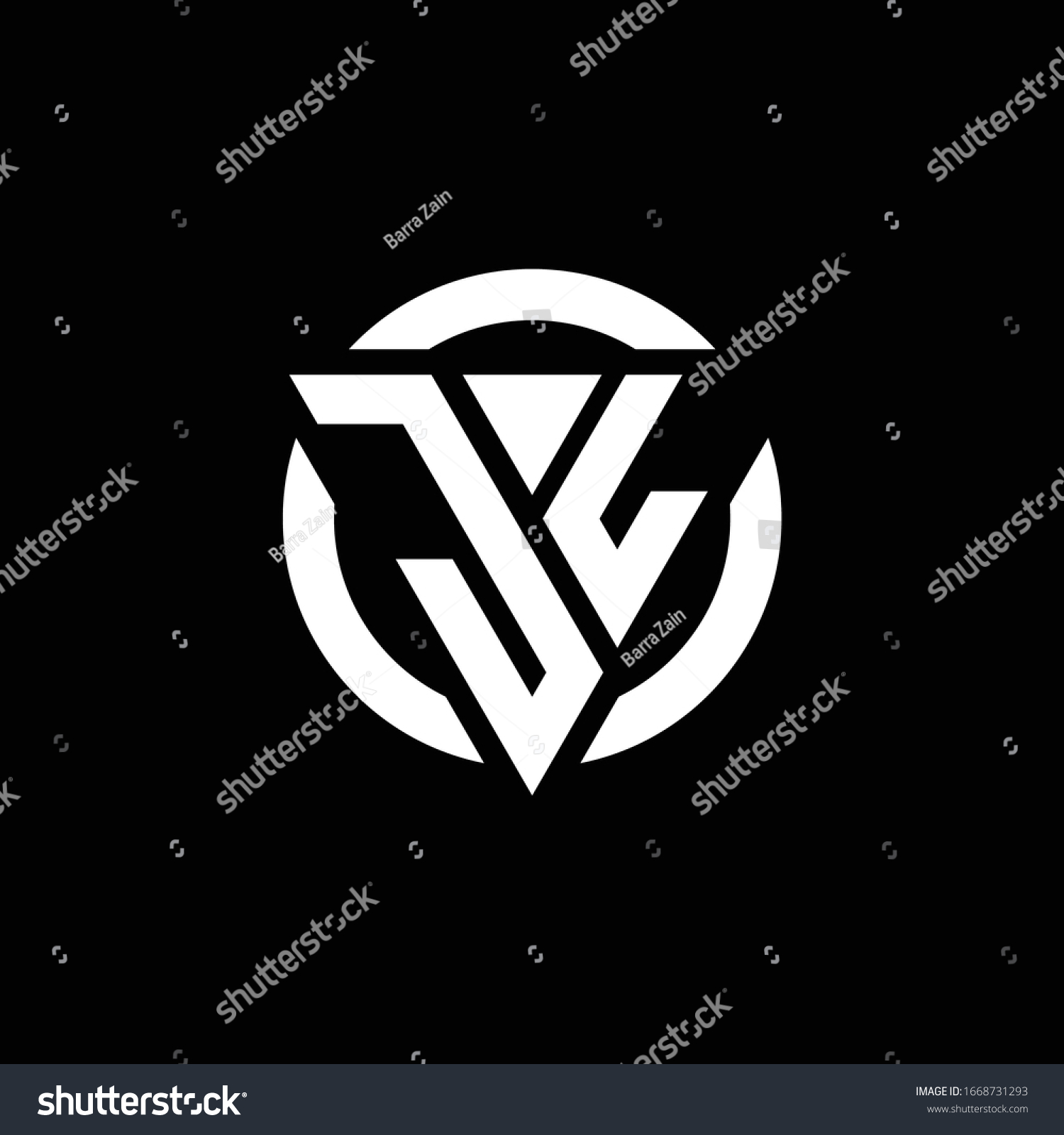 Logo Triangle Shape Circle Rounded Design Stock Vector (Royalty Free ...