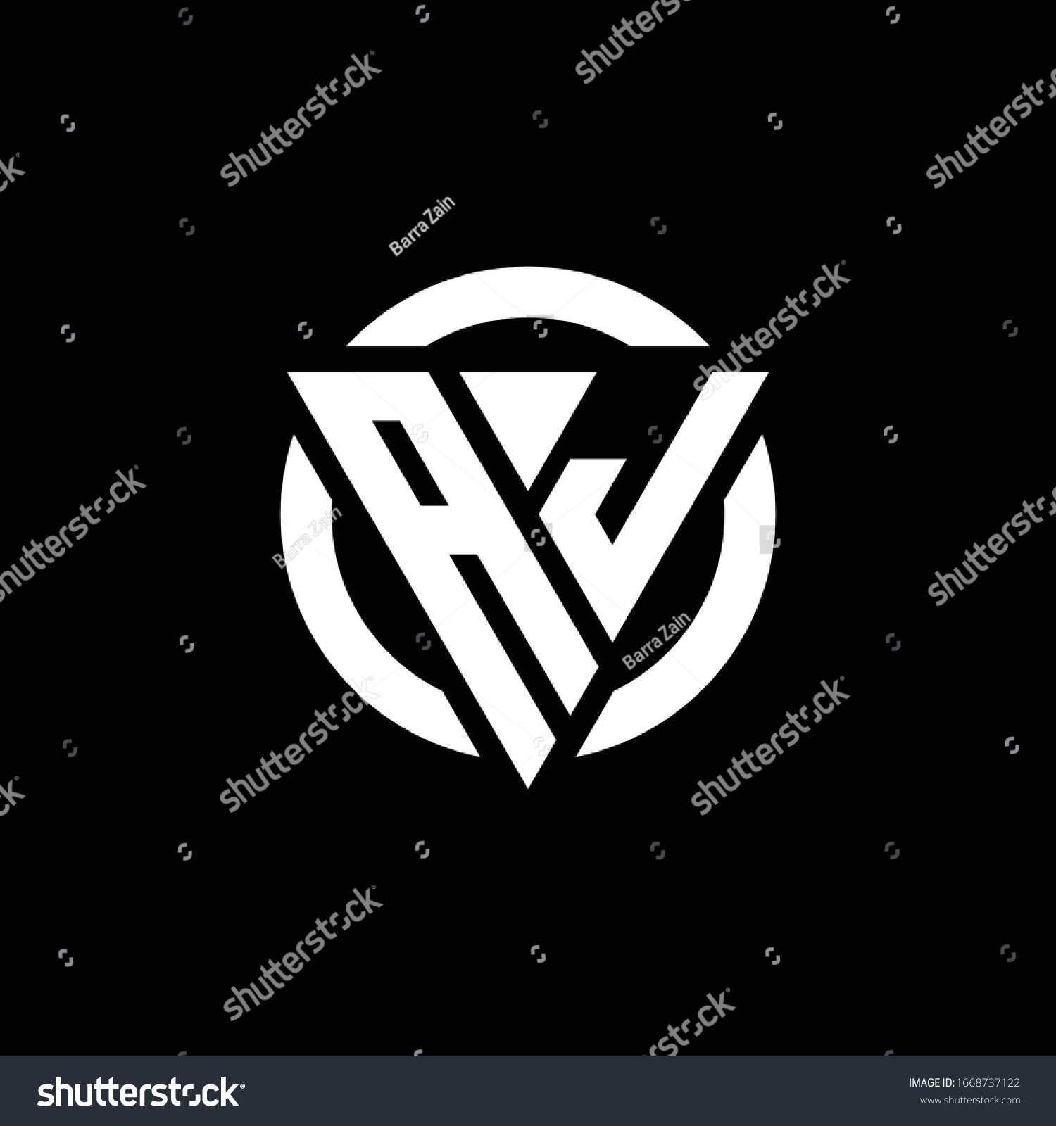 Aj Logo Triangle Shape Circle Rounded Stock Vector (Royalty Free ...