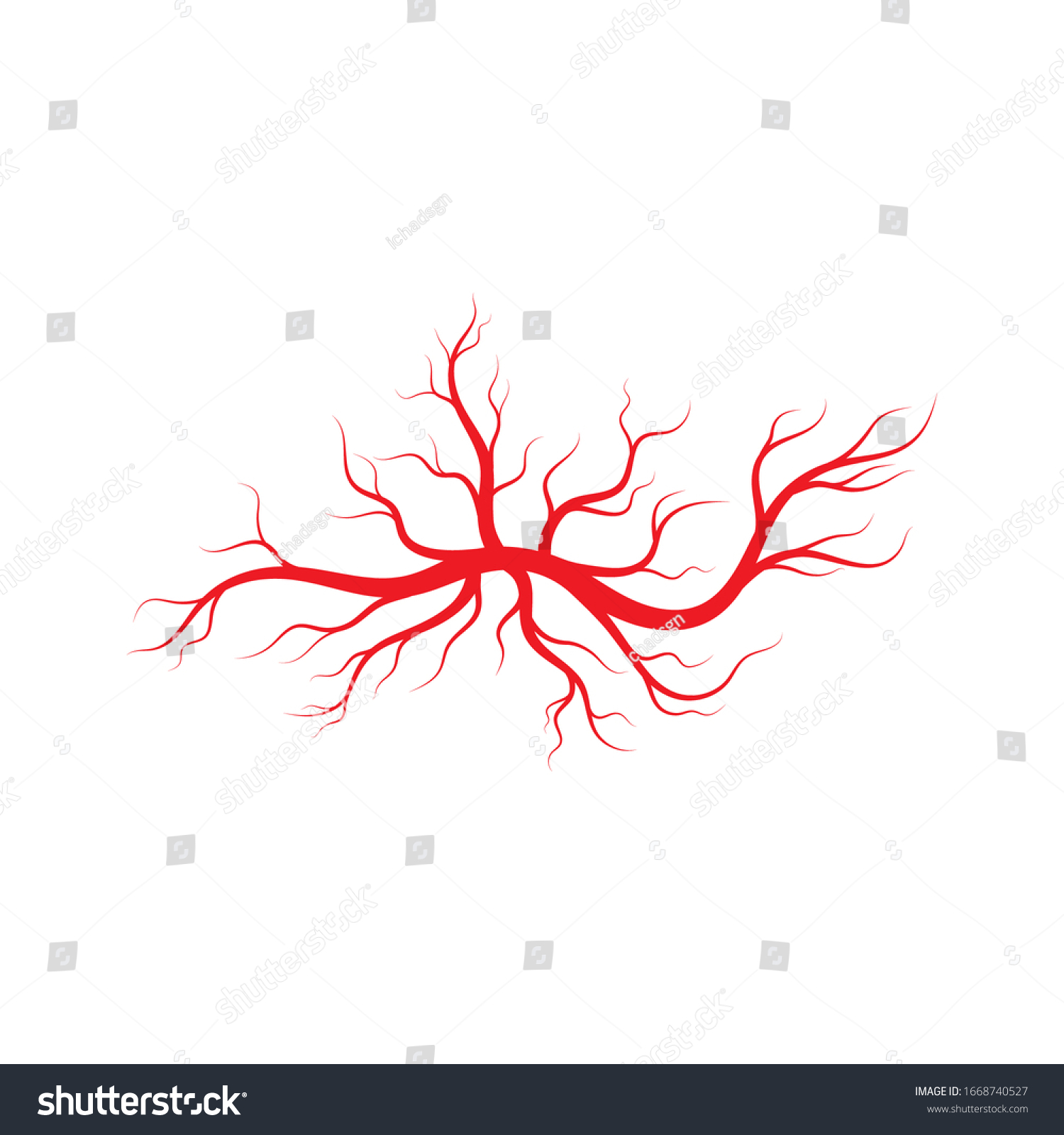 Human Veins Arteries Illustration Design Template Stock Vector (Royalty ...