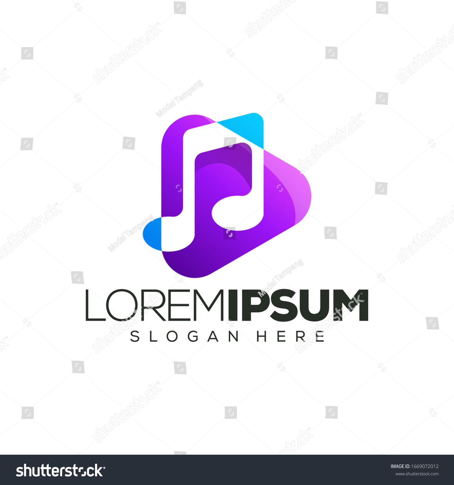 Music Logo Design Vector Illustration Stock Vector (Royalty Free ...